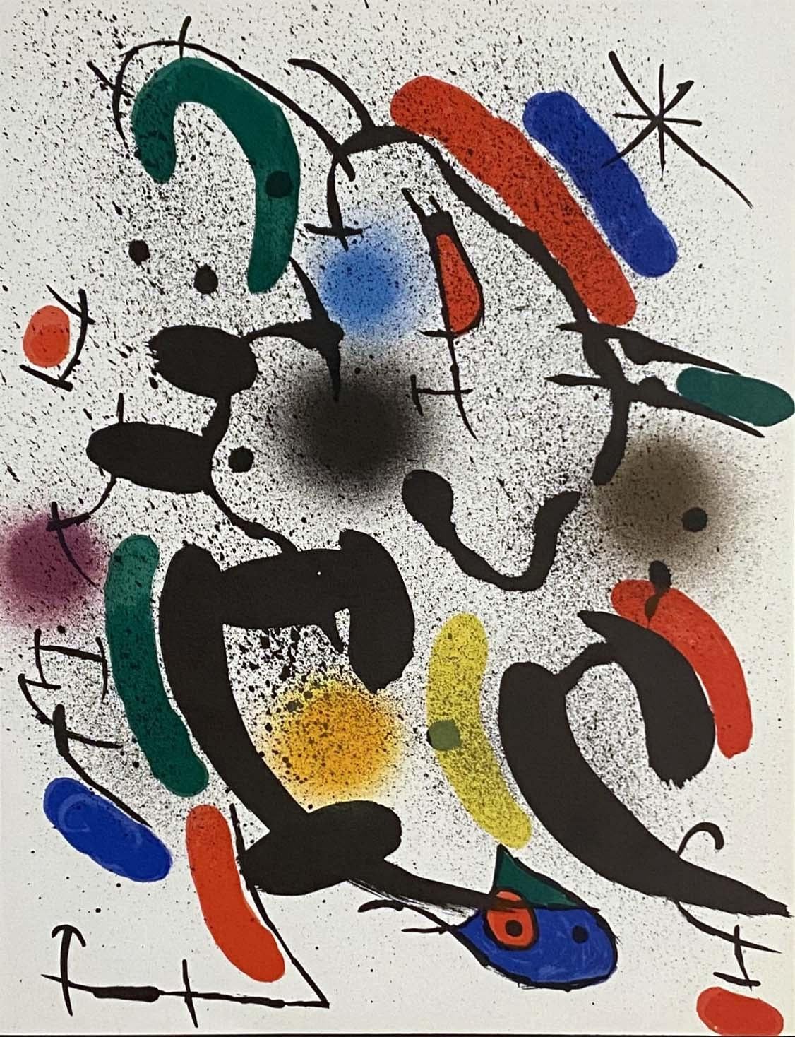Joan Miró Abstract Print - Plate VI, from 1972 Lithographe I