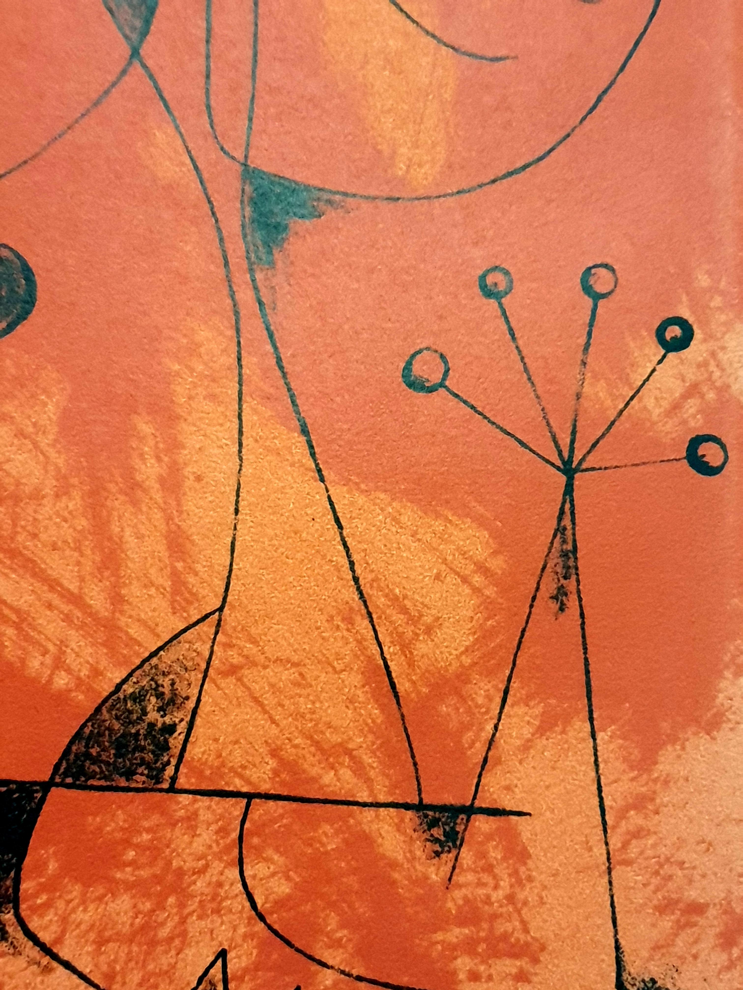Plate VI, from Joan Miro by Jacques Prévert and Georges Ribemont-Dessaignes - Abstract Print by Joan Miró