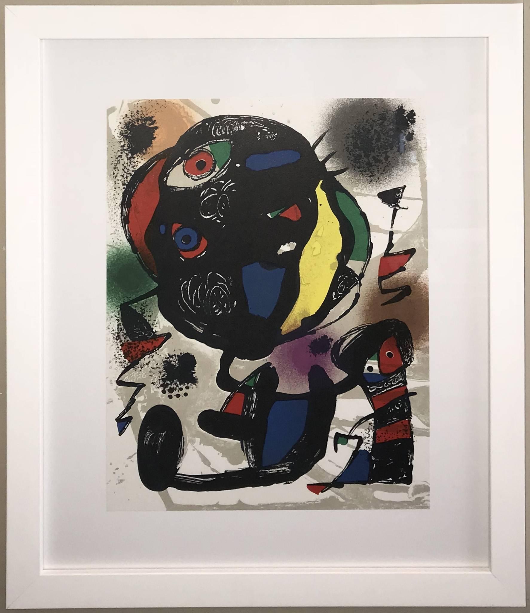 Joan Miró Figurative Print - Plate VI, from Miro Lithographe IV