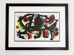 Joan Miro Abstract Lithograph, 1972, Plate VIII, from Lithographe I