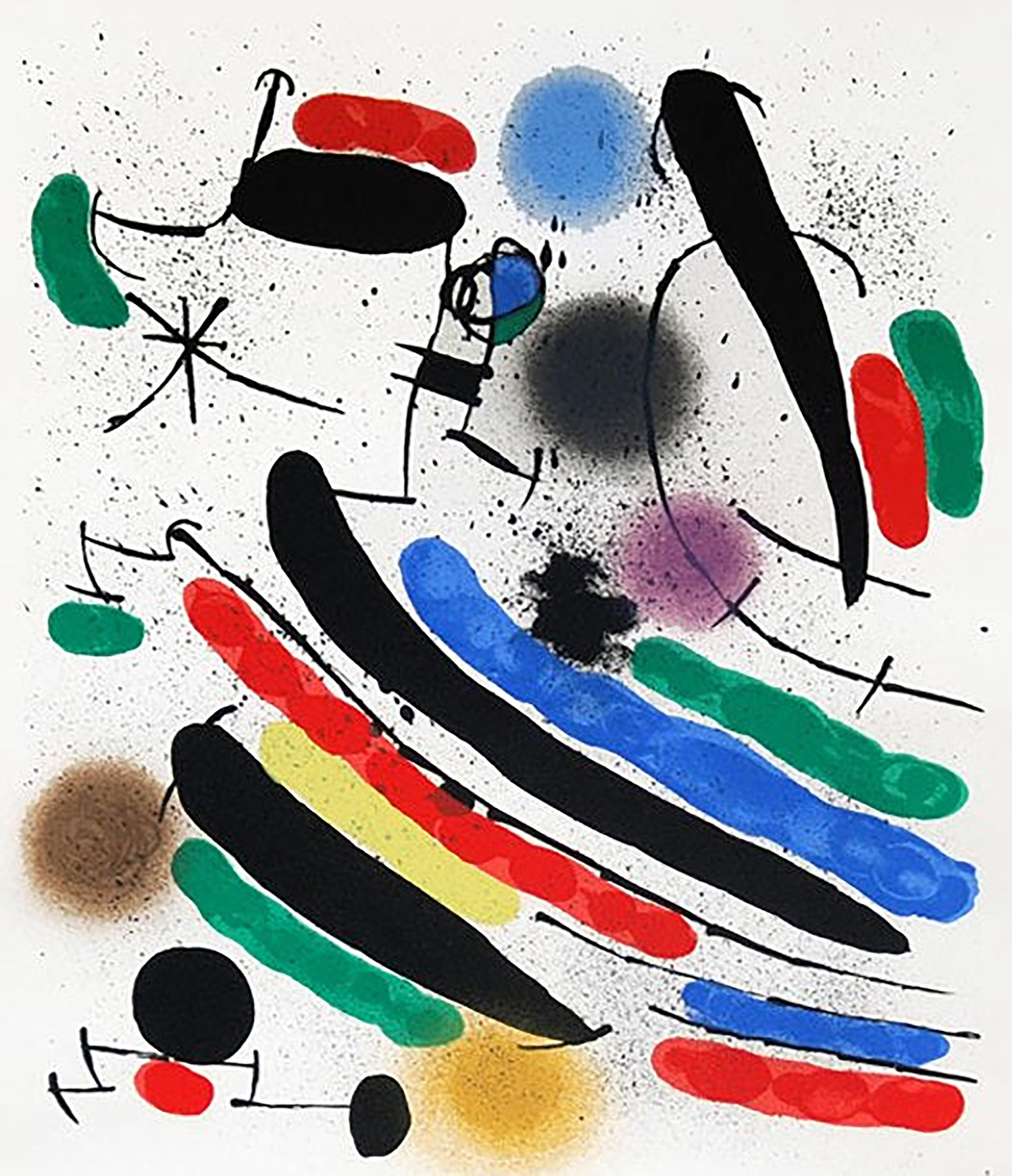 Joan Miró Abstract Print - Plate XII, from 1972 Lithographe I