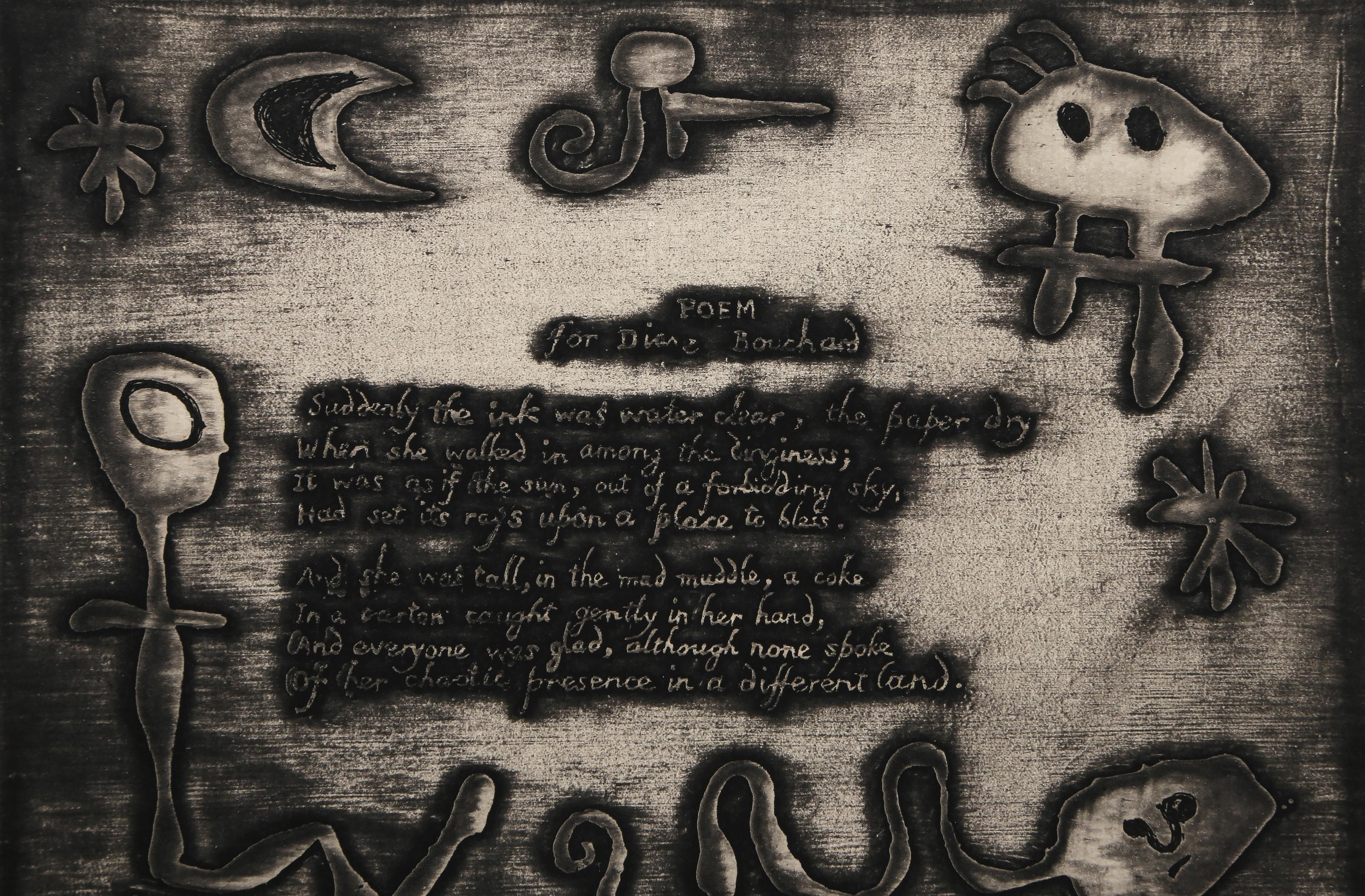 Poem For Diane Bouchard, Surrealist Etching and Aquatint by Joan Miró For Sale 1