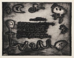 Poesia per Diane Bouchard, acquaforte e acquatinta surrealista di Joan Miró