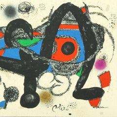 "Portugal" lithograph from "Escultor" suite by Joan Miró from Poligrafa