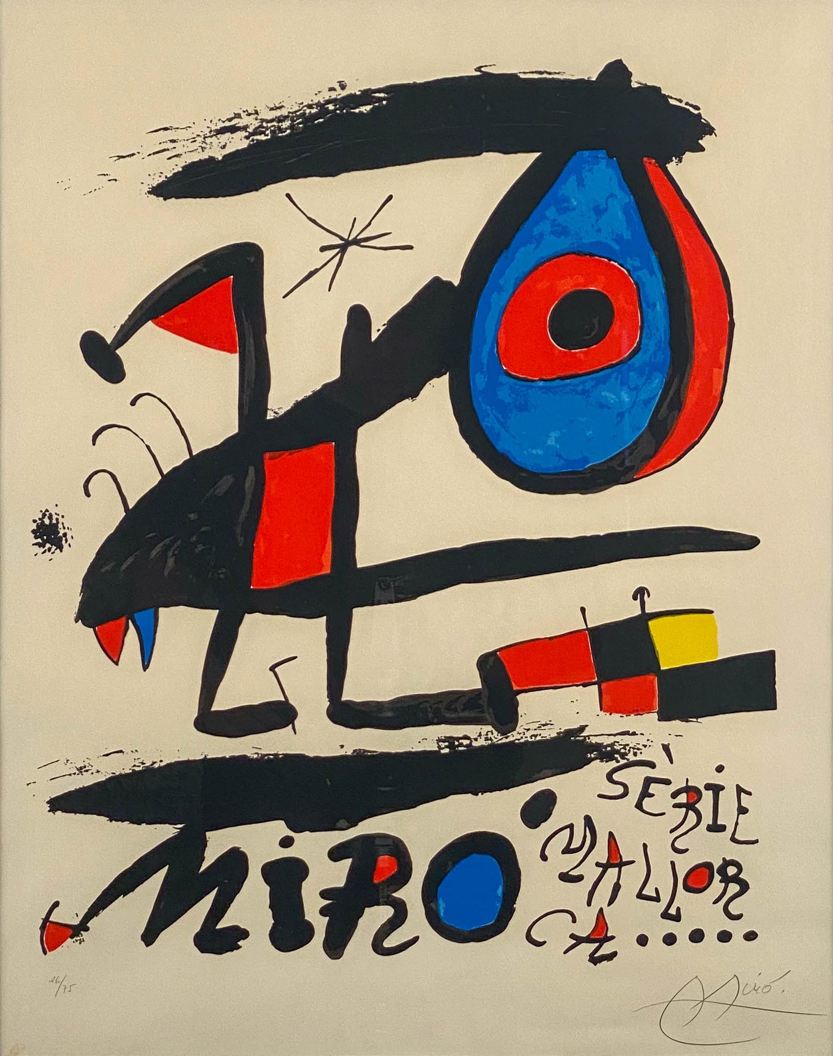 Affiche de l'exposition Serie Mallorca - Abstrait Mixed Media Art par Joan Miró