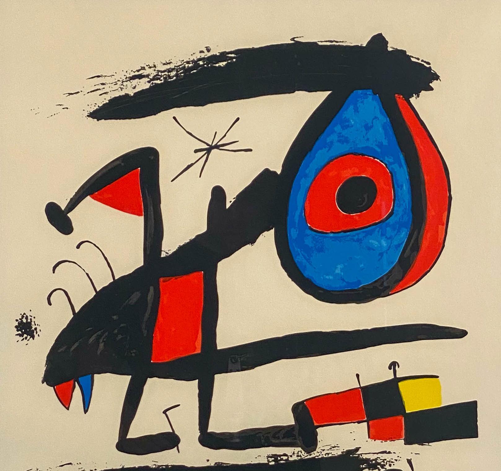 Joan Miro
Espagnol, 1893-1983
Affiche de l'exposition Serie Mallorca

Lithographie en couleurs
28 par 22 in.  Avec cadre 34 x 28 po.
Crayon signé en bas à droite d'une édition de 26/75 
Référence : Cramer, 918

Joan Miró Ferra est né le 20 avril