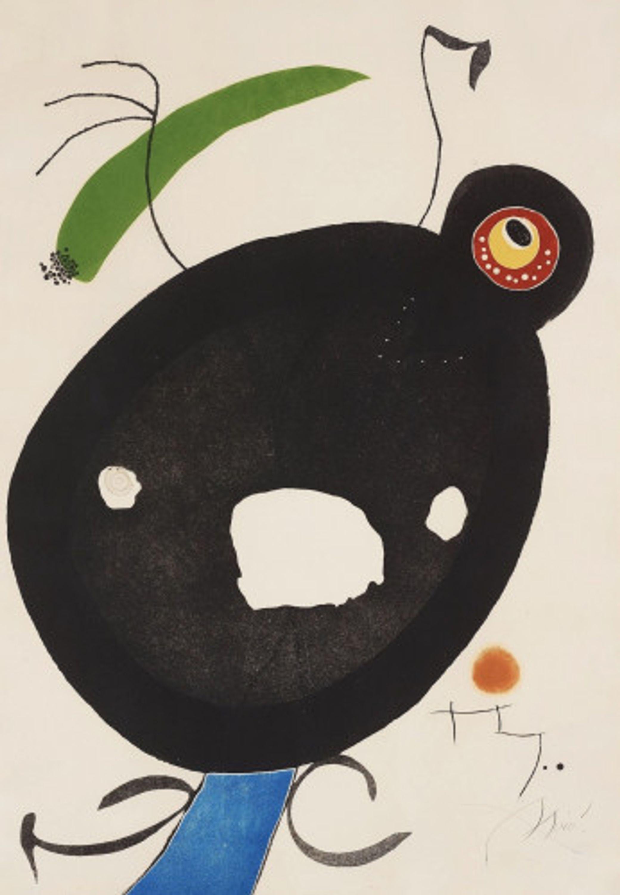 Quatre colors Aparien El Mon IV - Print by Joan Miró