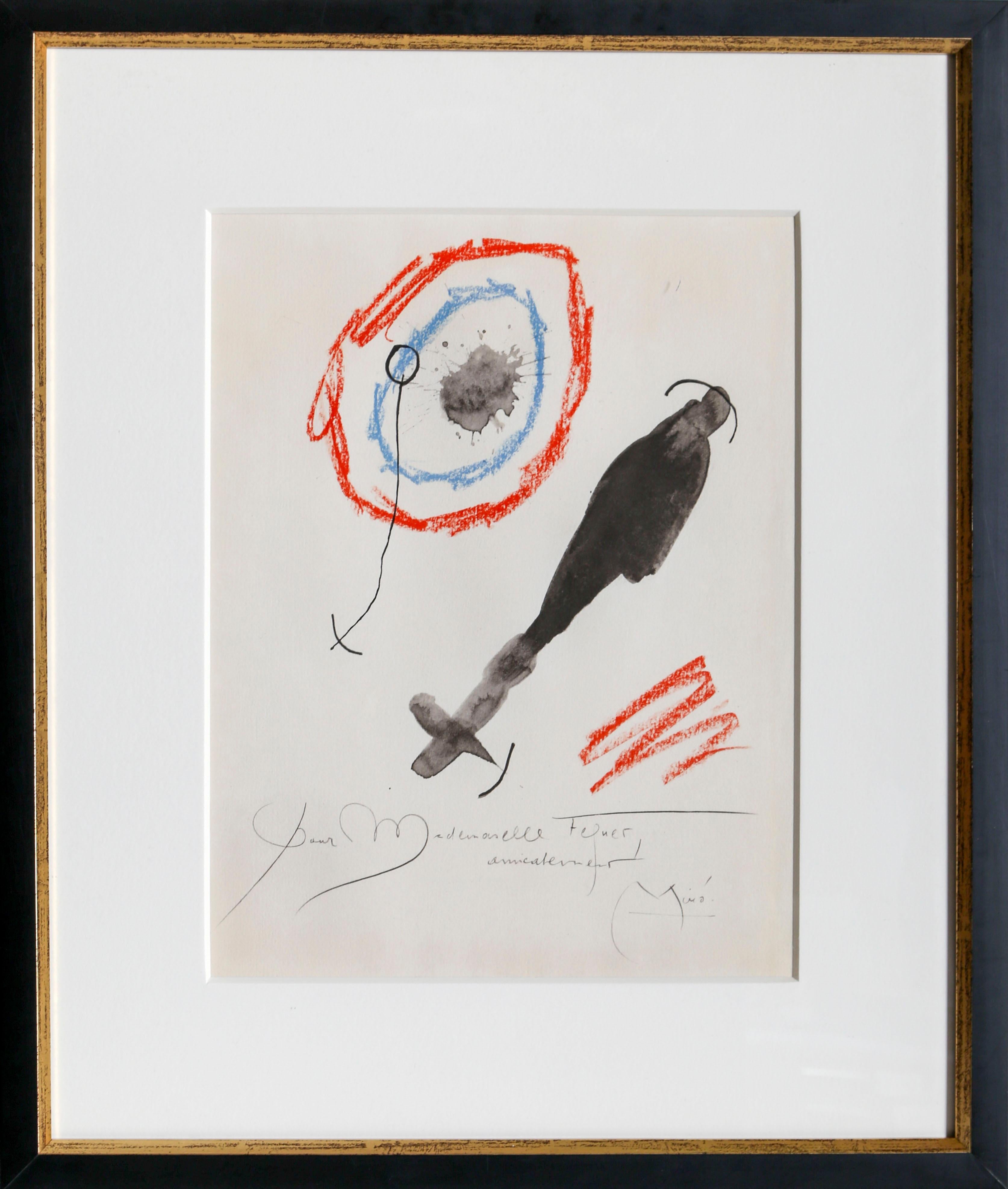 Joan Miró Abstract Print - Quelques Fleurs #11: Féquet, Lithograph by Joan Miro