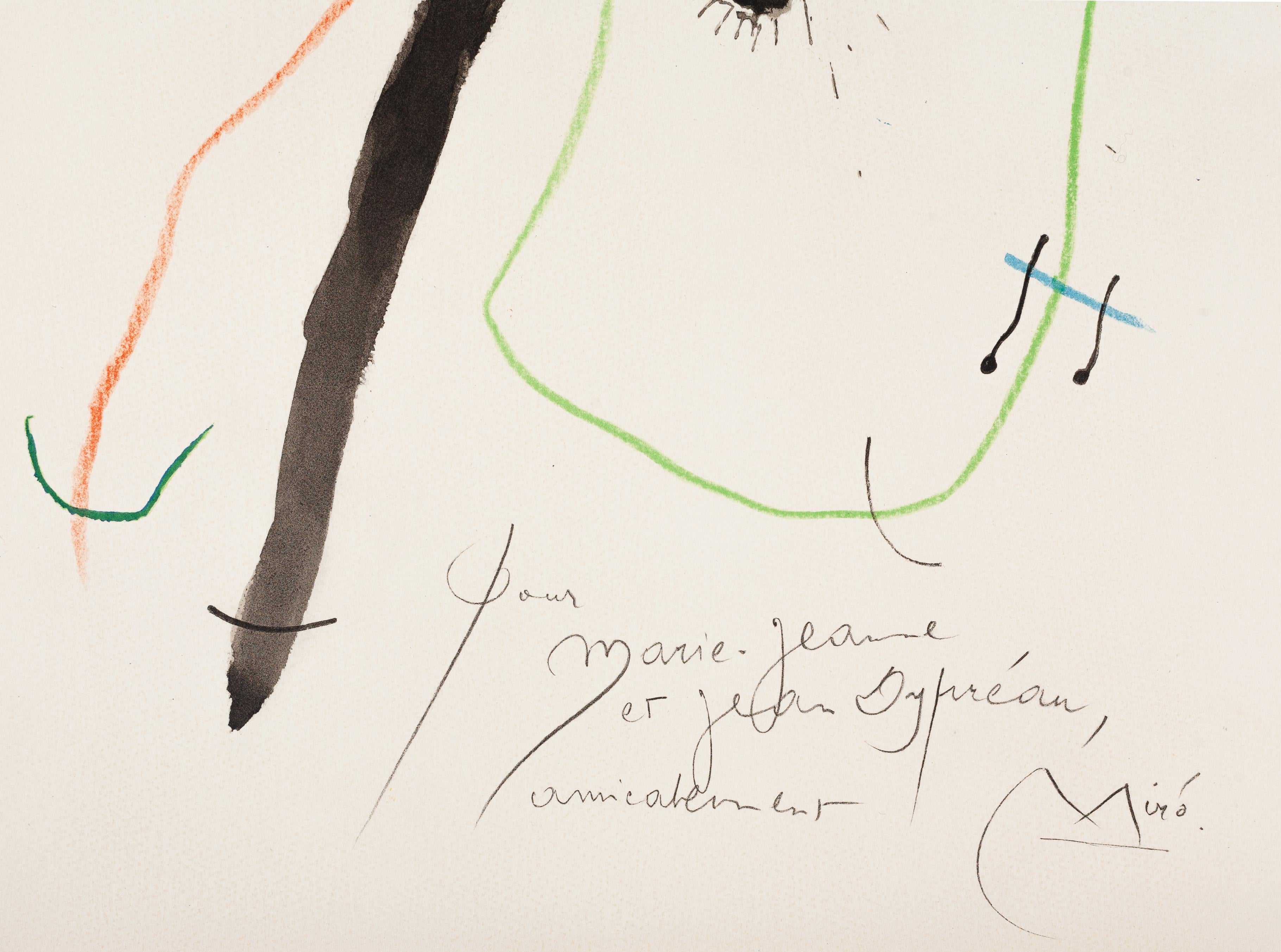 Quelques Fleurs pour des Amis Dypréau No. 9  - Abstract Print by Joan Miró