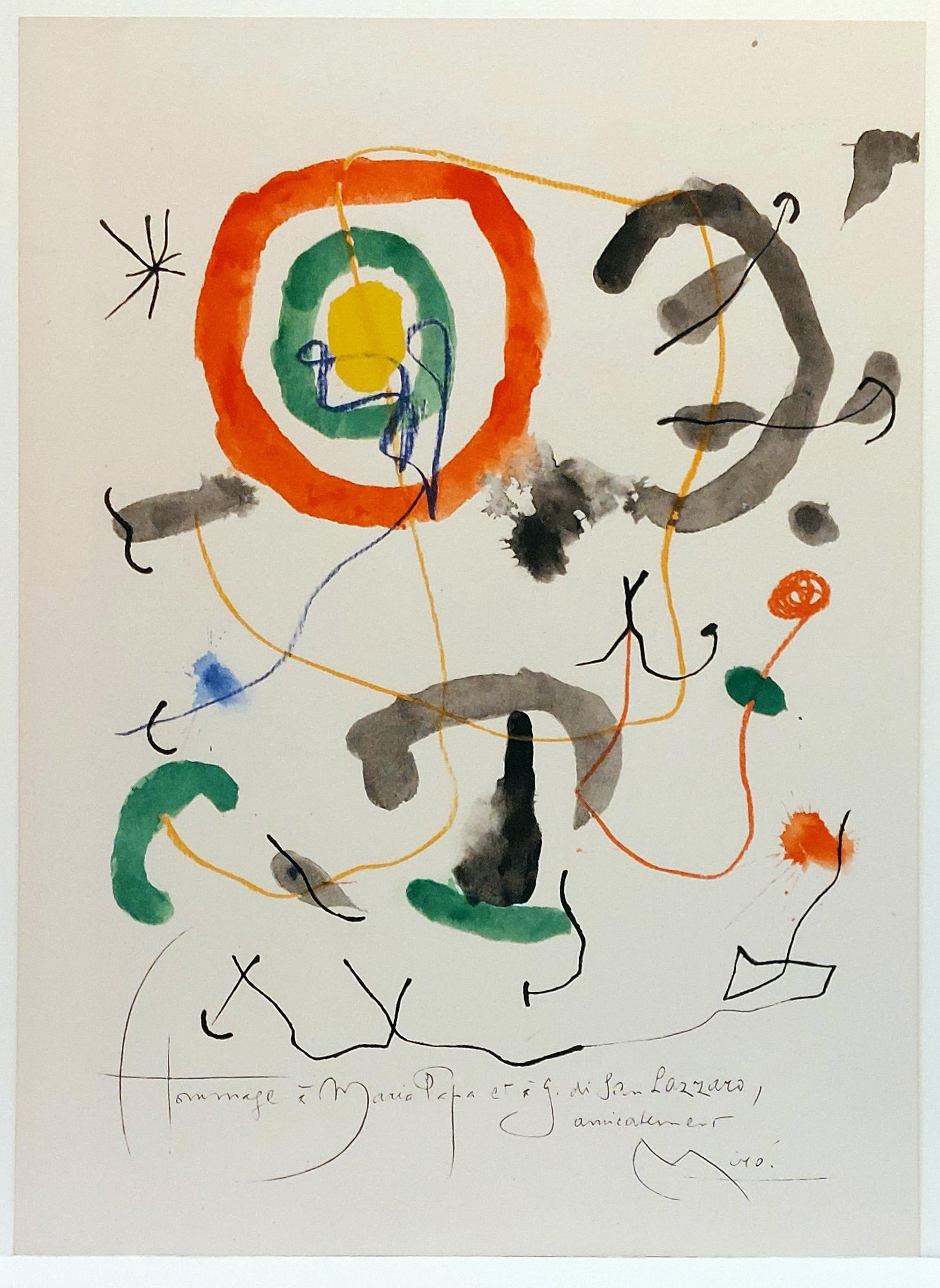Joan Miró Abstract Print - Quelques fleurs pour des amis 