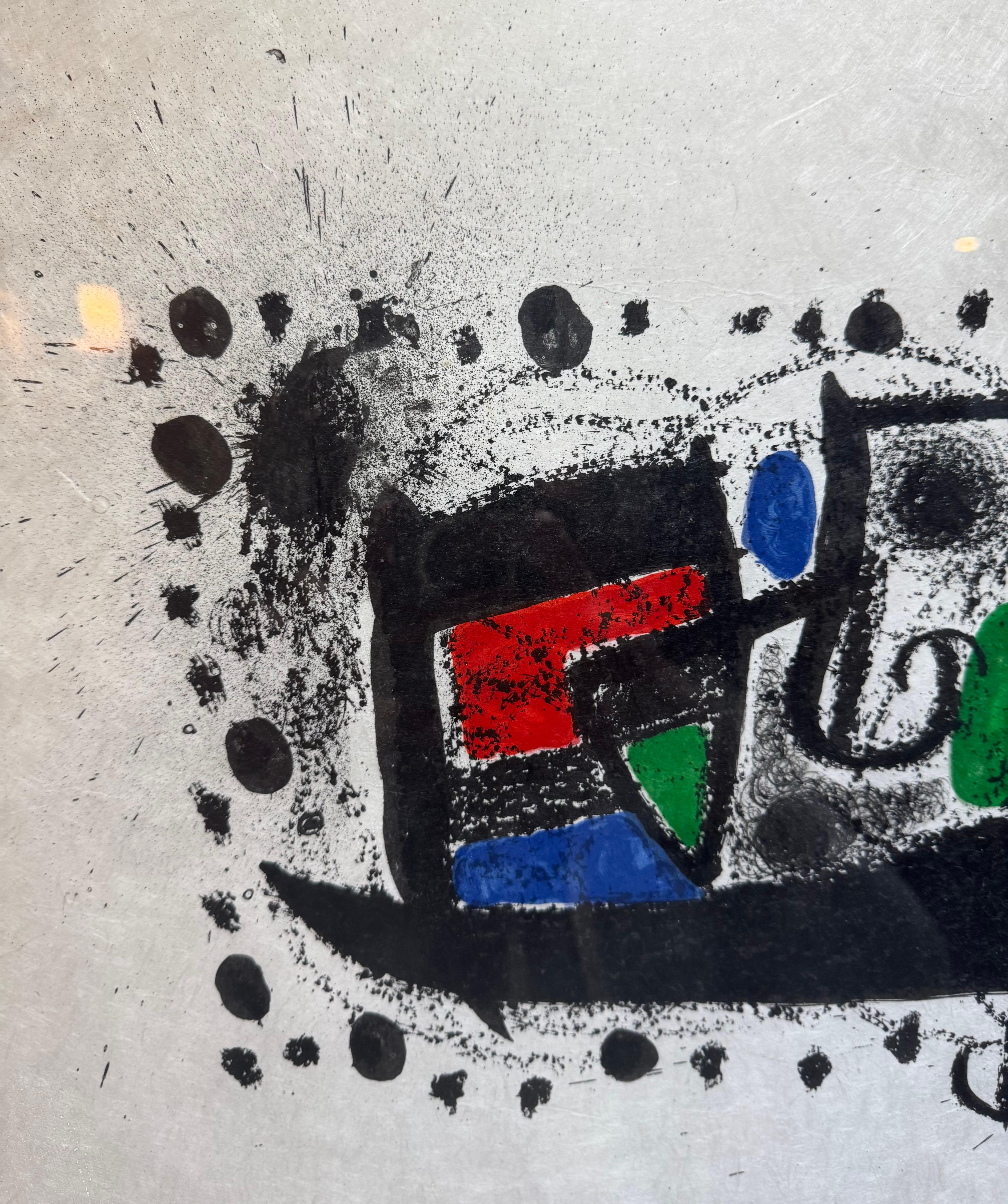 LITHOGRAPHIE ORIGINALE SIGNÉE AU CRAYON sur RARE papier de riz

Joan MIRo
1969
Edition 55/90
