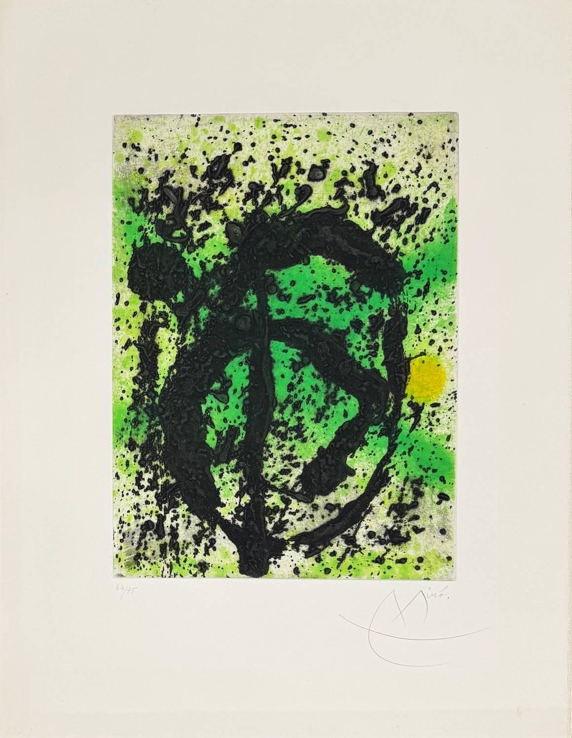 Règne végétal (Plant Kingdom) - Beige Print by Joan Miró