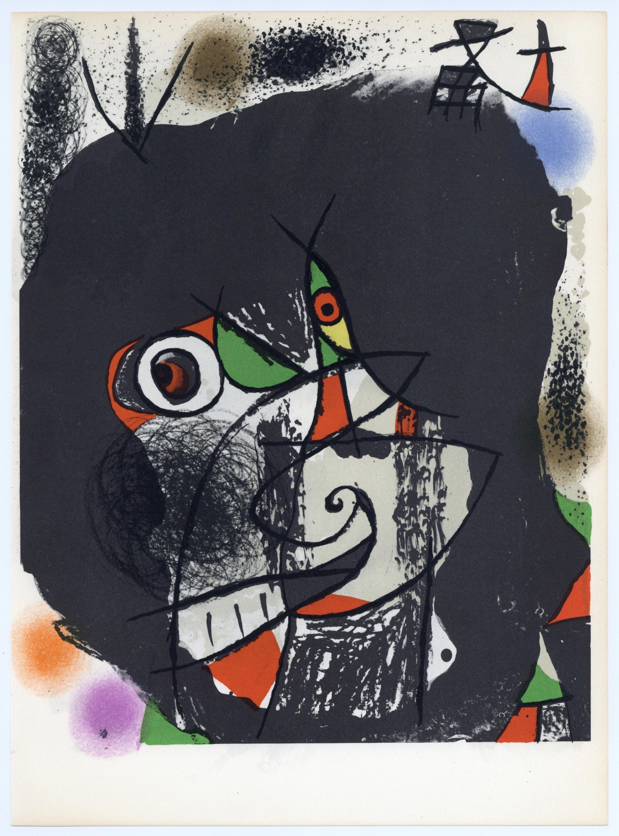 "Revolutions I" original lithograph - Print by Joan Miró