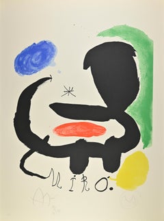 Sala Pelaires - Lithograph by J. Mirò - 1970