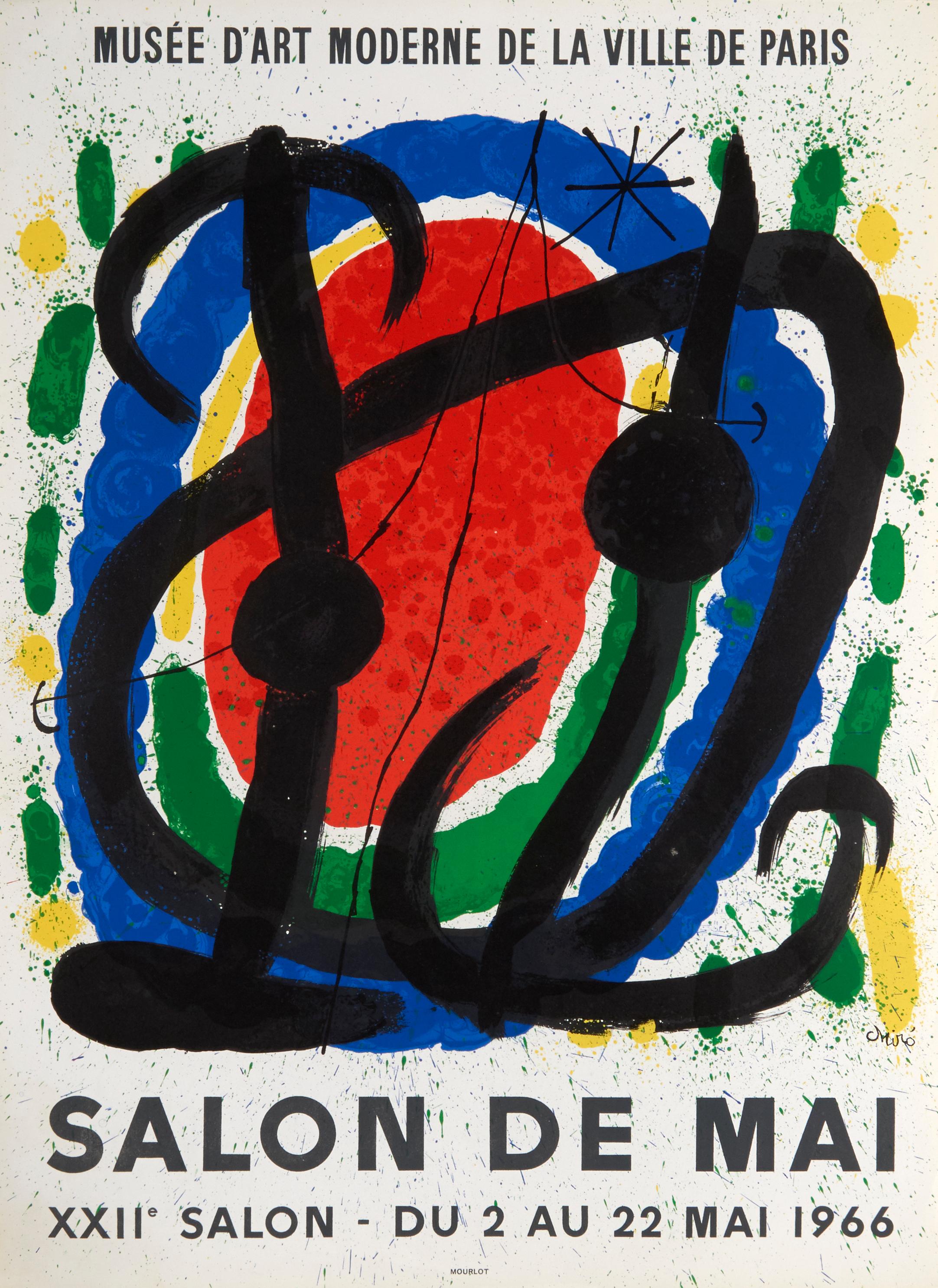 Salon de Mai After Joan Miro - abstract lithographic poster
