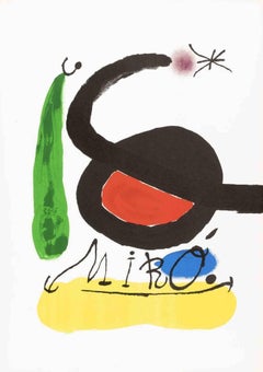 Sans titre - Retro Lithographic Poster After Joan Mirò - 1980s