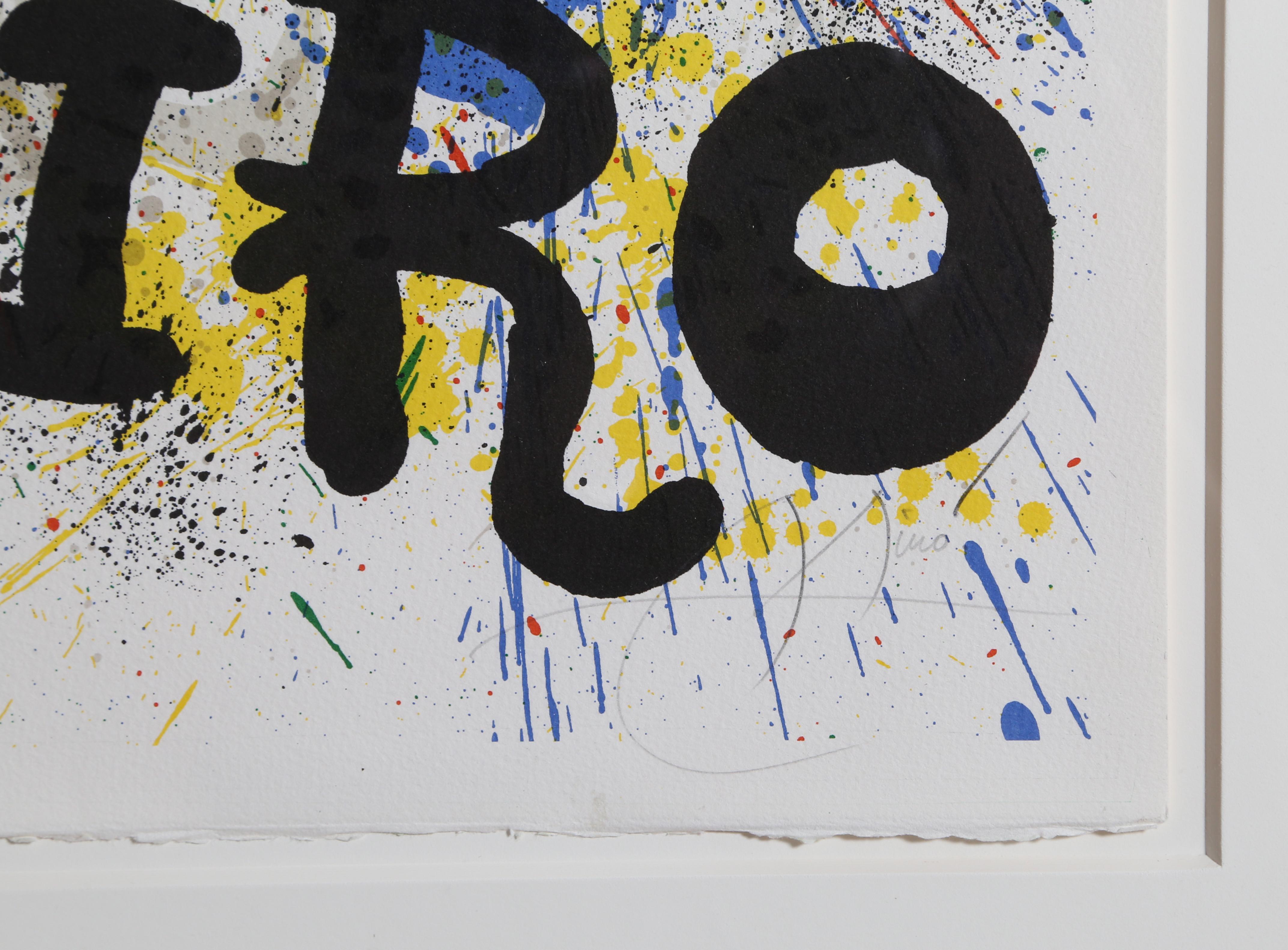 Sculptures et Ceramiques, Framed Lithograph by Joan Miro 1973 - Print by Joan Miró