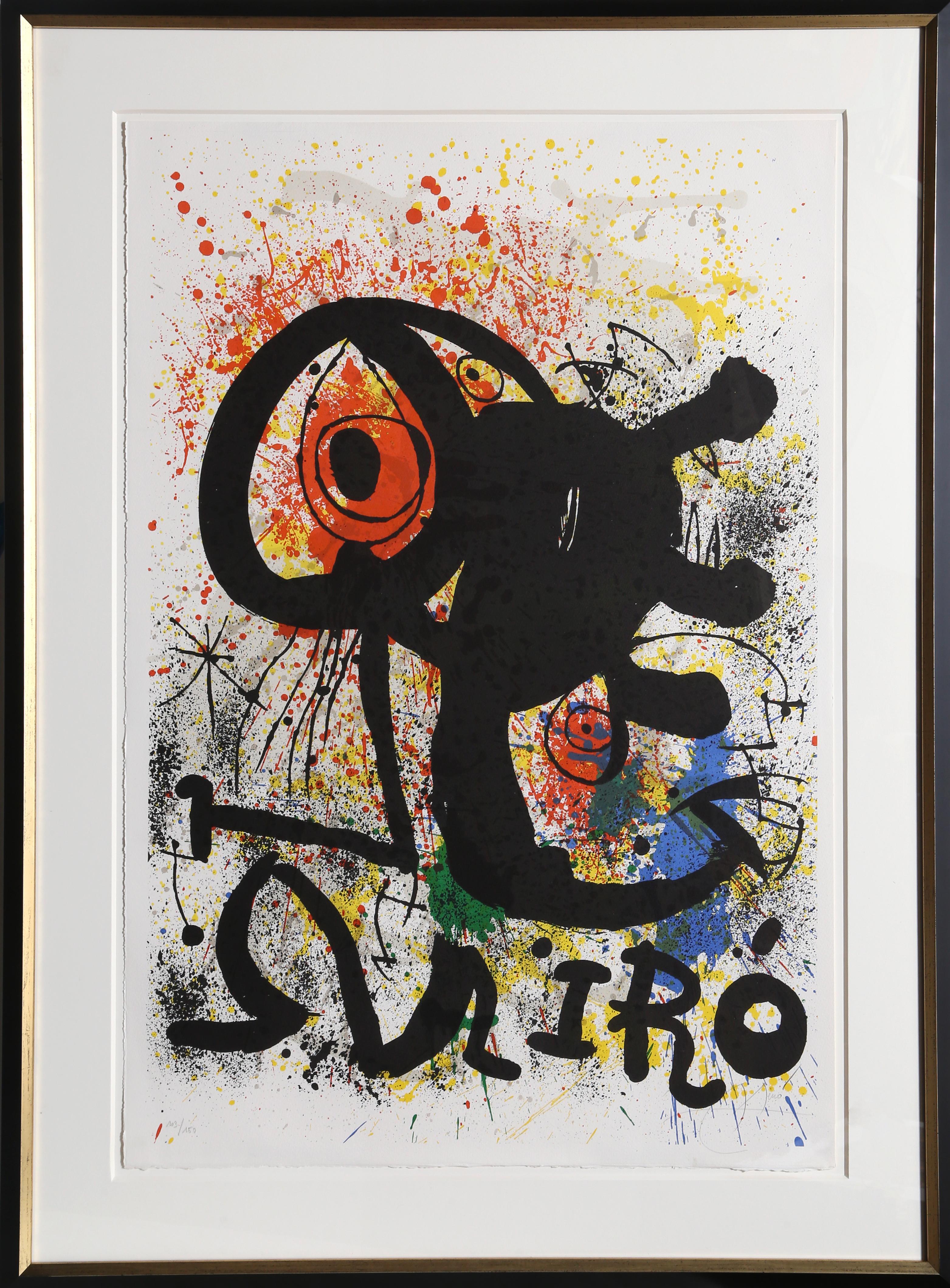 Joan Miró Abstract Print - Sculptures et Ceramiques, Framed Lithograph by Joan Miro 1973