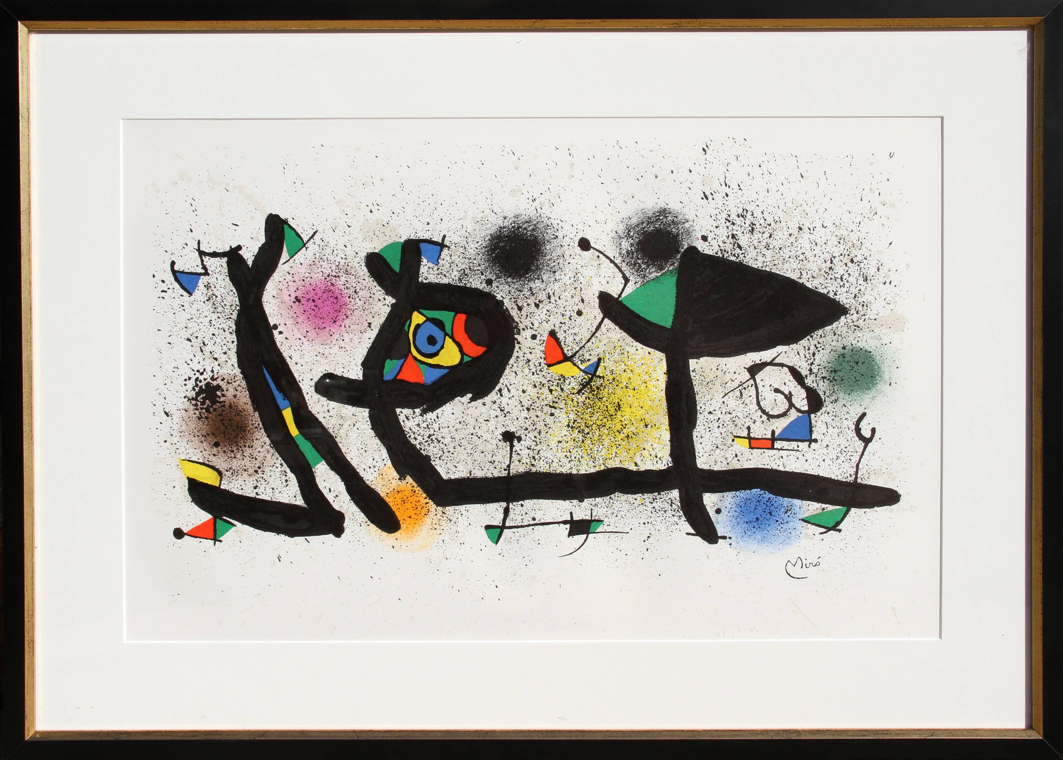 Joan Miró Abstract Print - Sculptures (M. 950), Framed Lithograph by Joan Miro