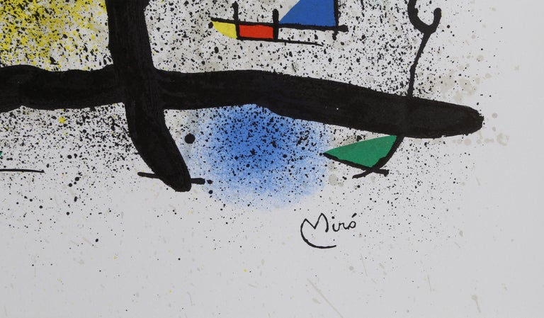 Sculptures (M. 950), Modern Lithograph by Joan Miro 1974 - Gray Abstract Print by Joan Miró
