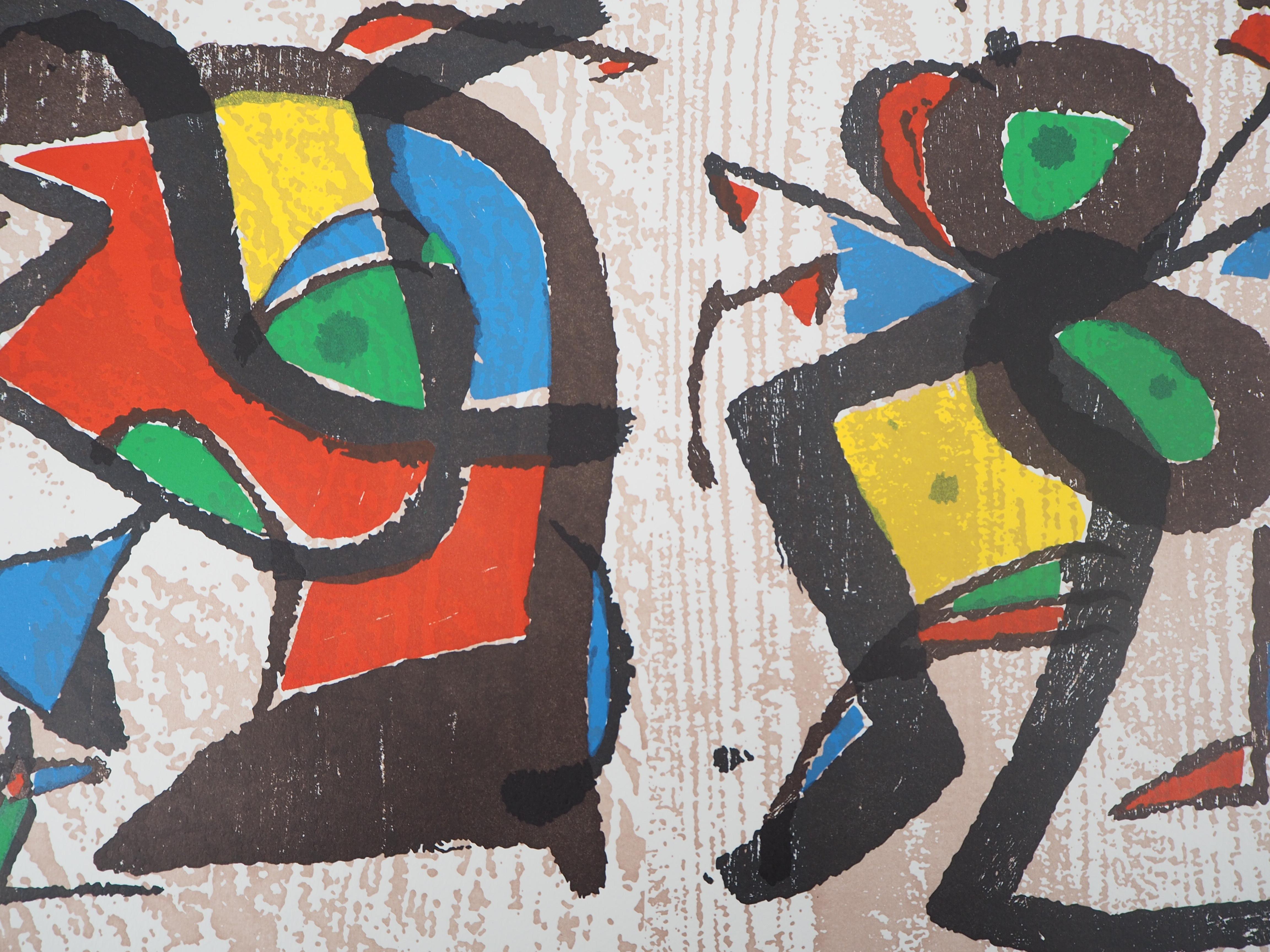 Seduction - Original woodcut (Cramer #255) - Abstract Print by Joan Miró