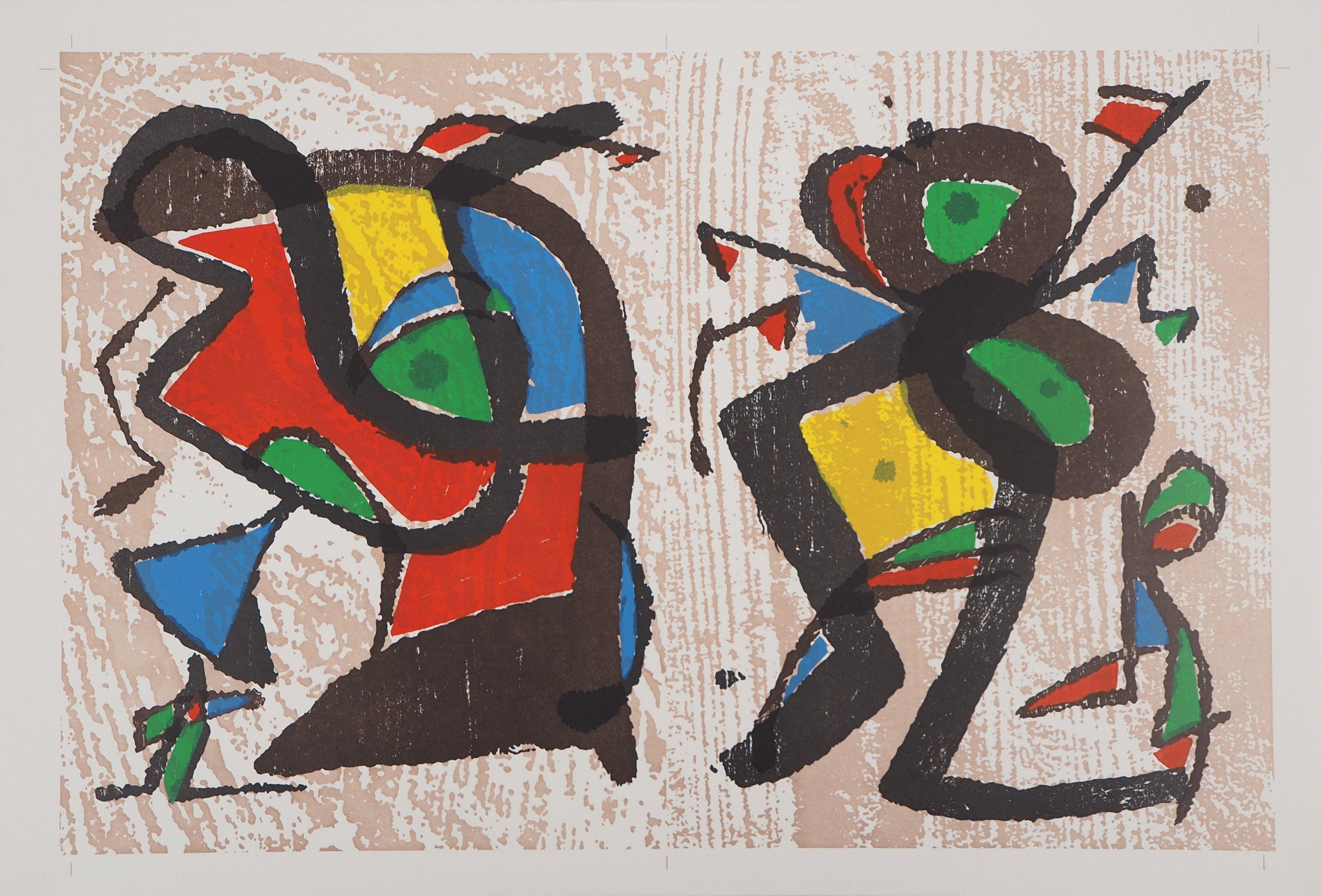 Joan Miró Abstract Print - Seduction - Original woodcut (Cramer #255)