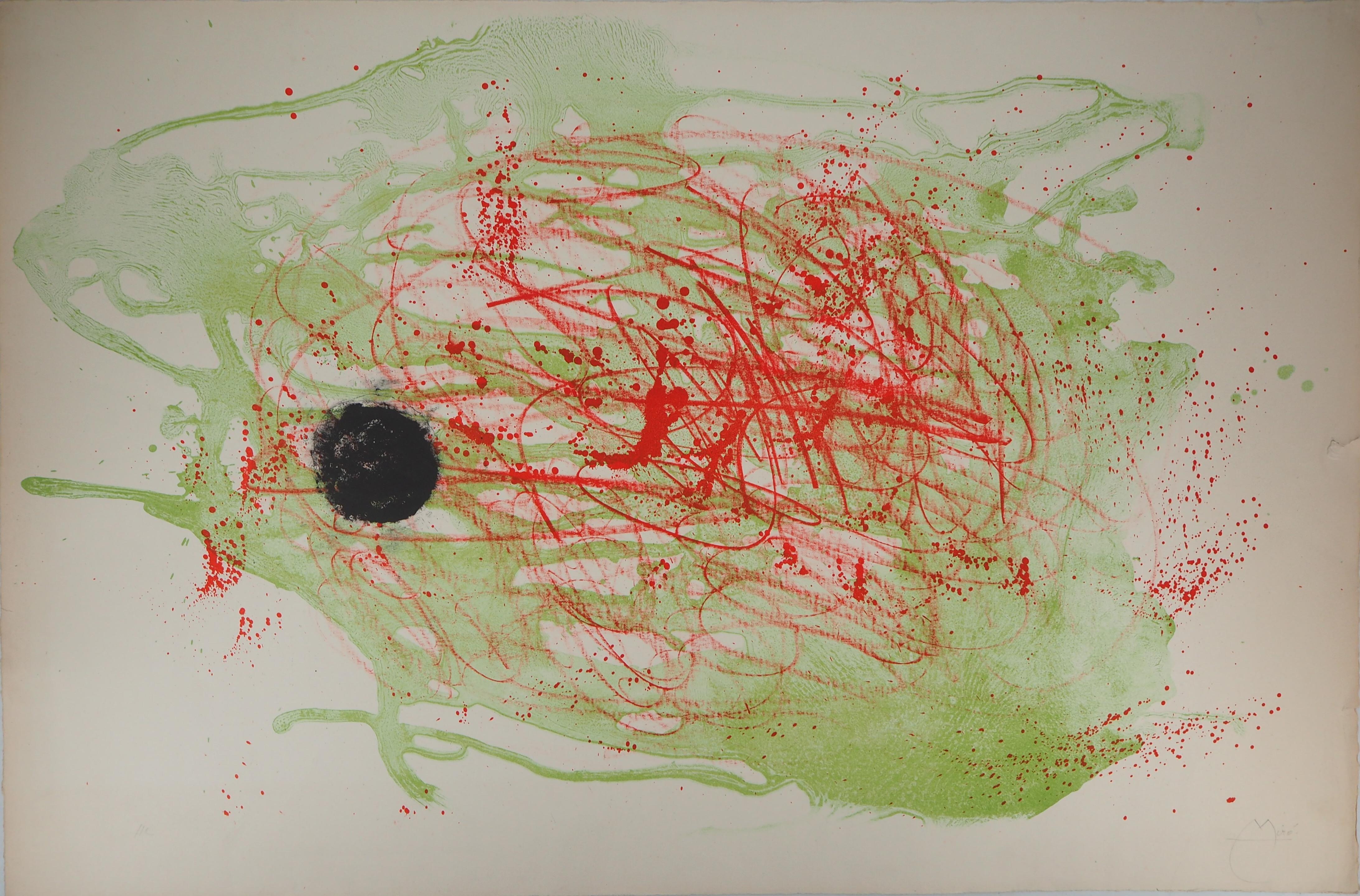 Serie I : Red and Green - Original Lithograph, Handsigned (Mourlot #210)