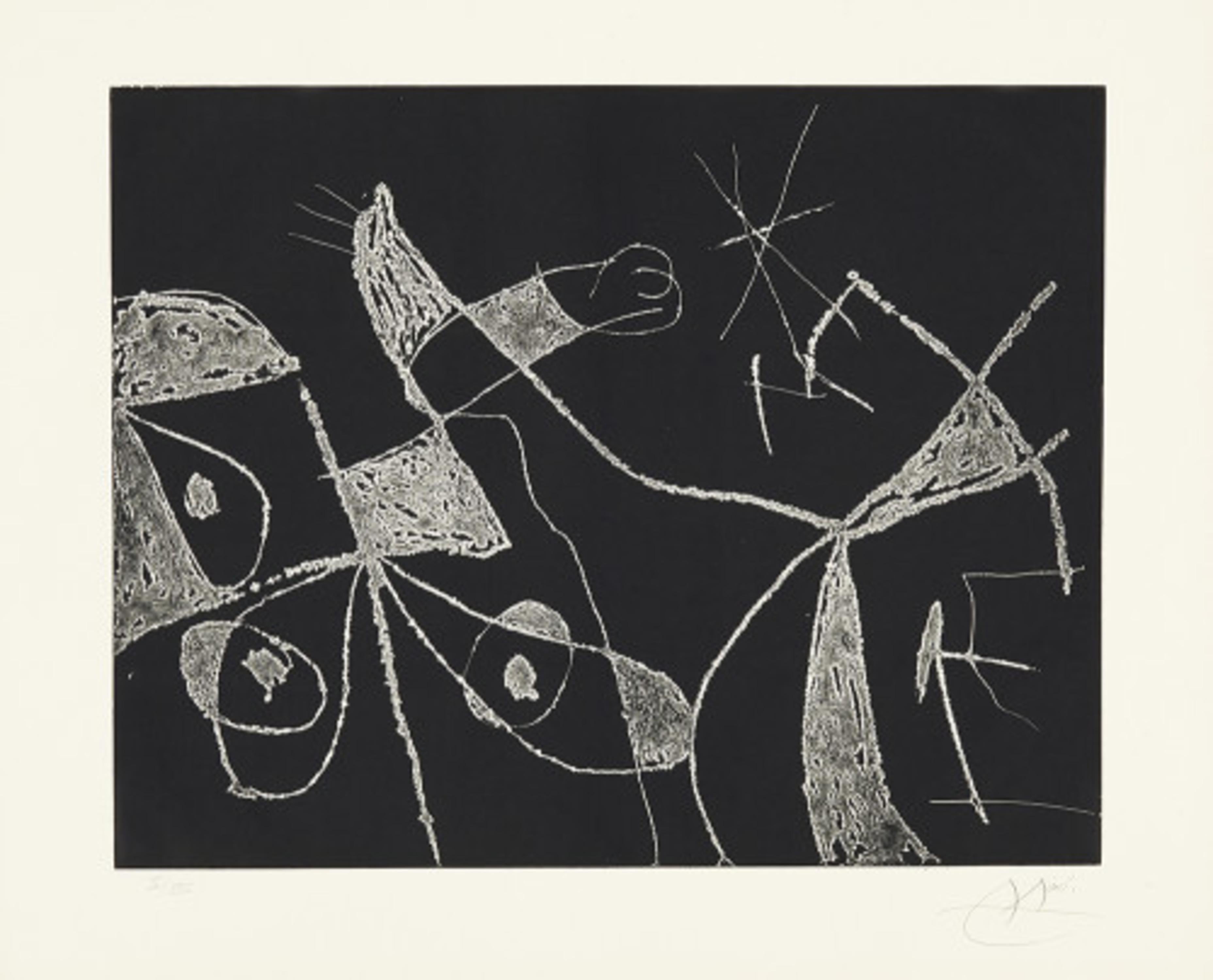 Serie Mallorca - Negro y blanco VI - Print by Joan Miró