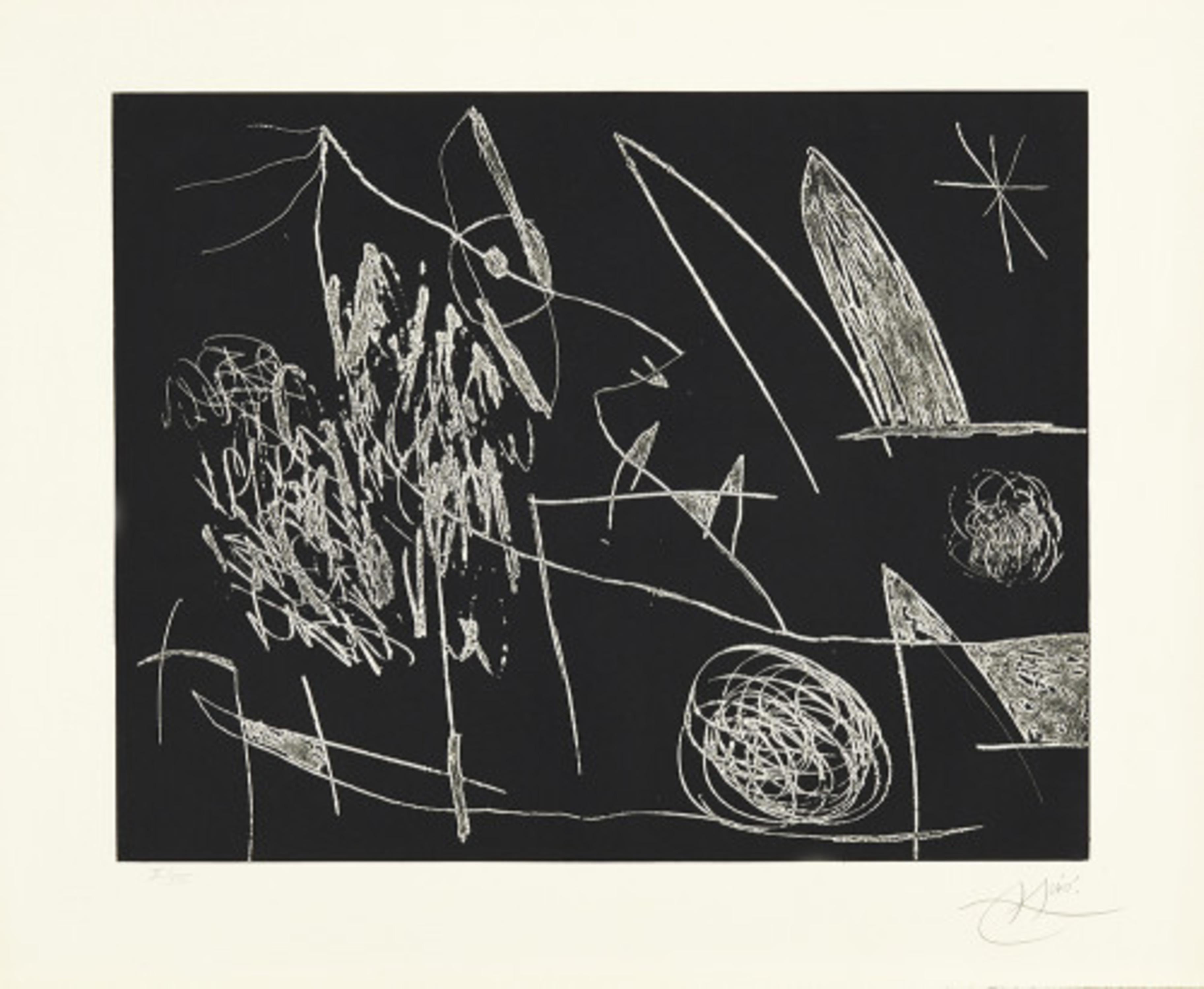 Serie Mallorca - Negro y blanco VII - Print by Joan Miró