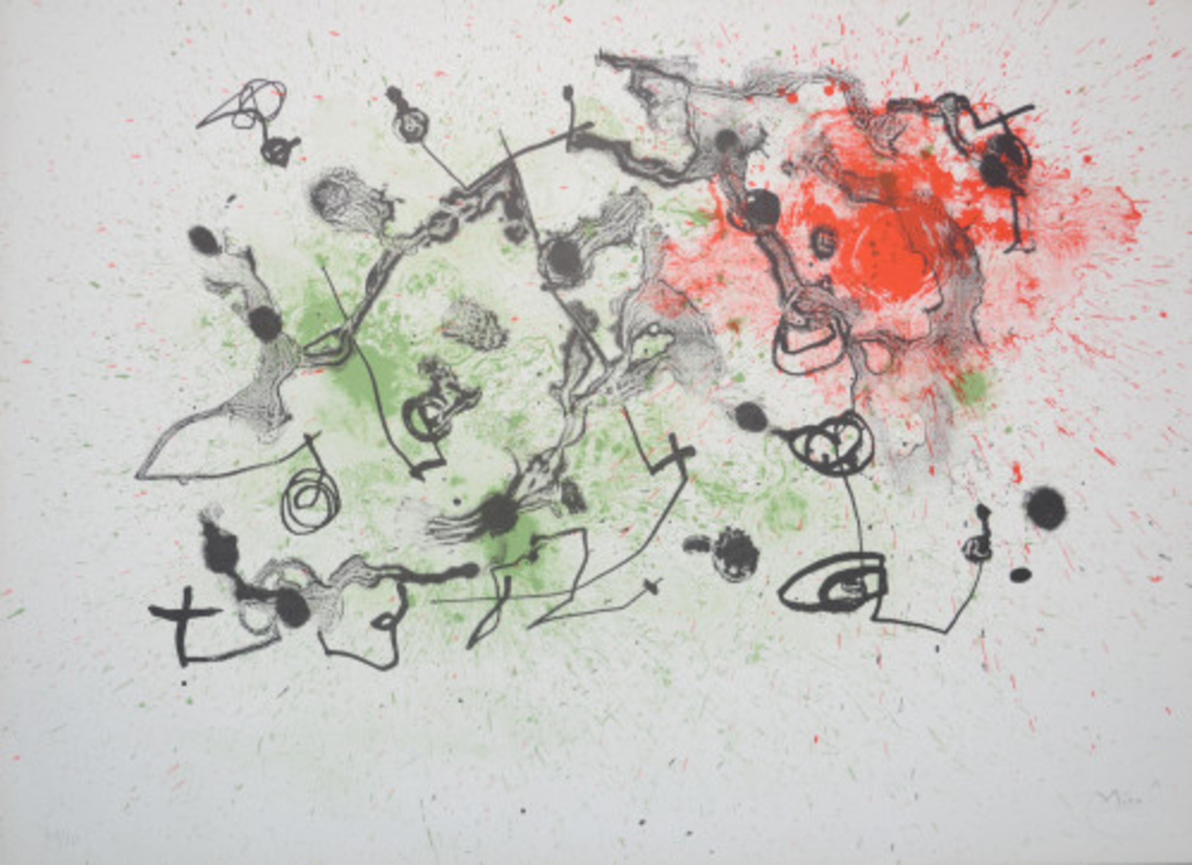 Series II - Rouge et Vert - M288 - Print by Joan Miró