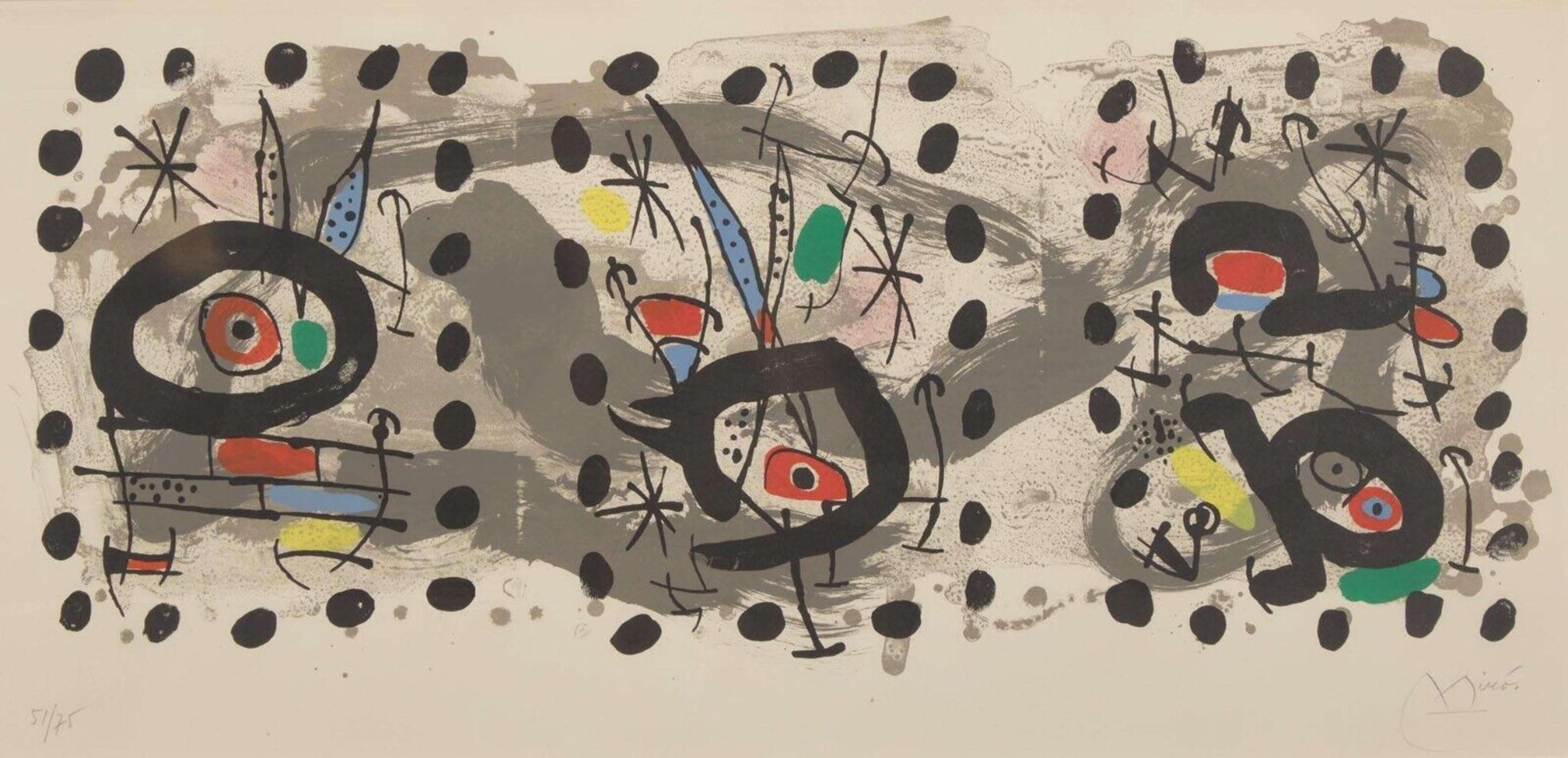 Solar Bird, Lunar Bird, Sparks - Print by Joan Miró