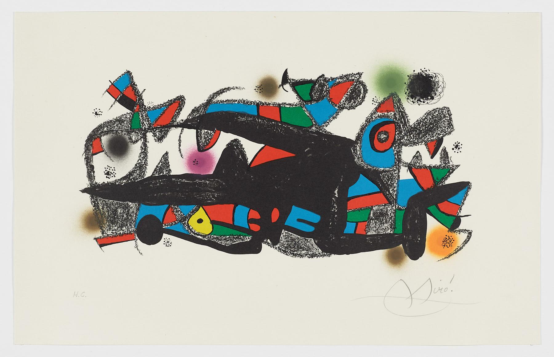 Joan Miró Abstract Print - Spanish Artist signed limited edition original art print numbered lithograph
