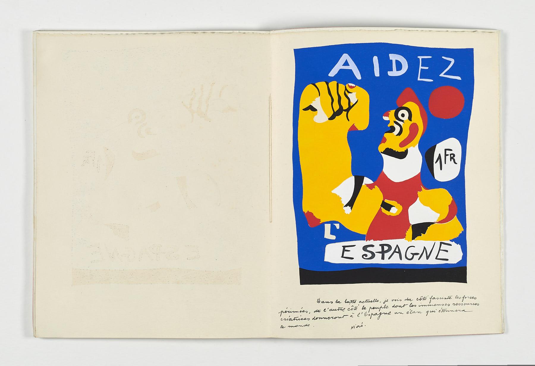 Spanish Artist signed limited edition original art print pochoir n53 - Print by Joan Miró