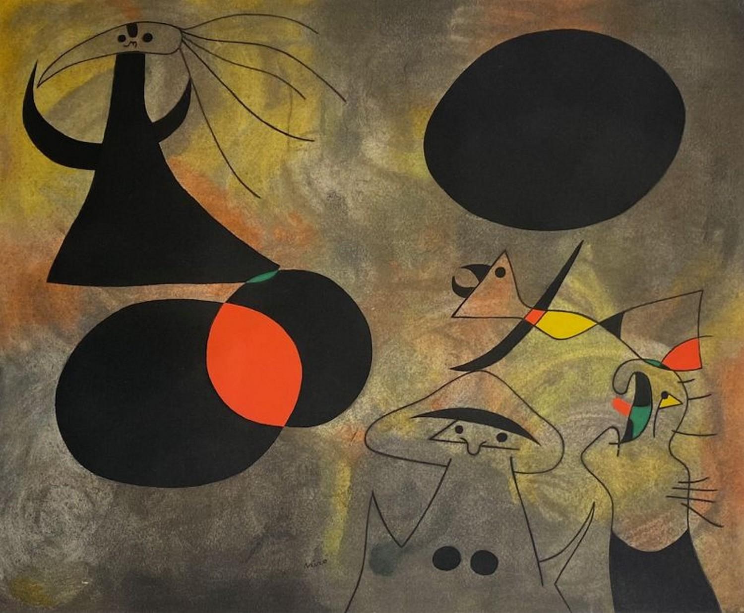 Joan Miró Abstract Print - Sunrise (Constellations) 