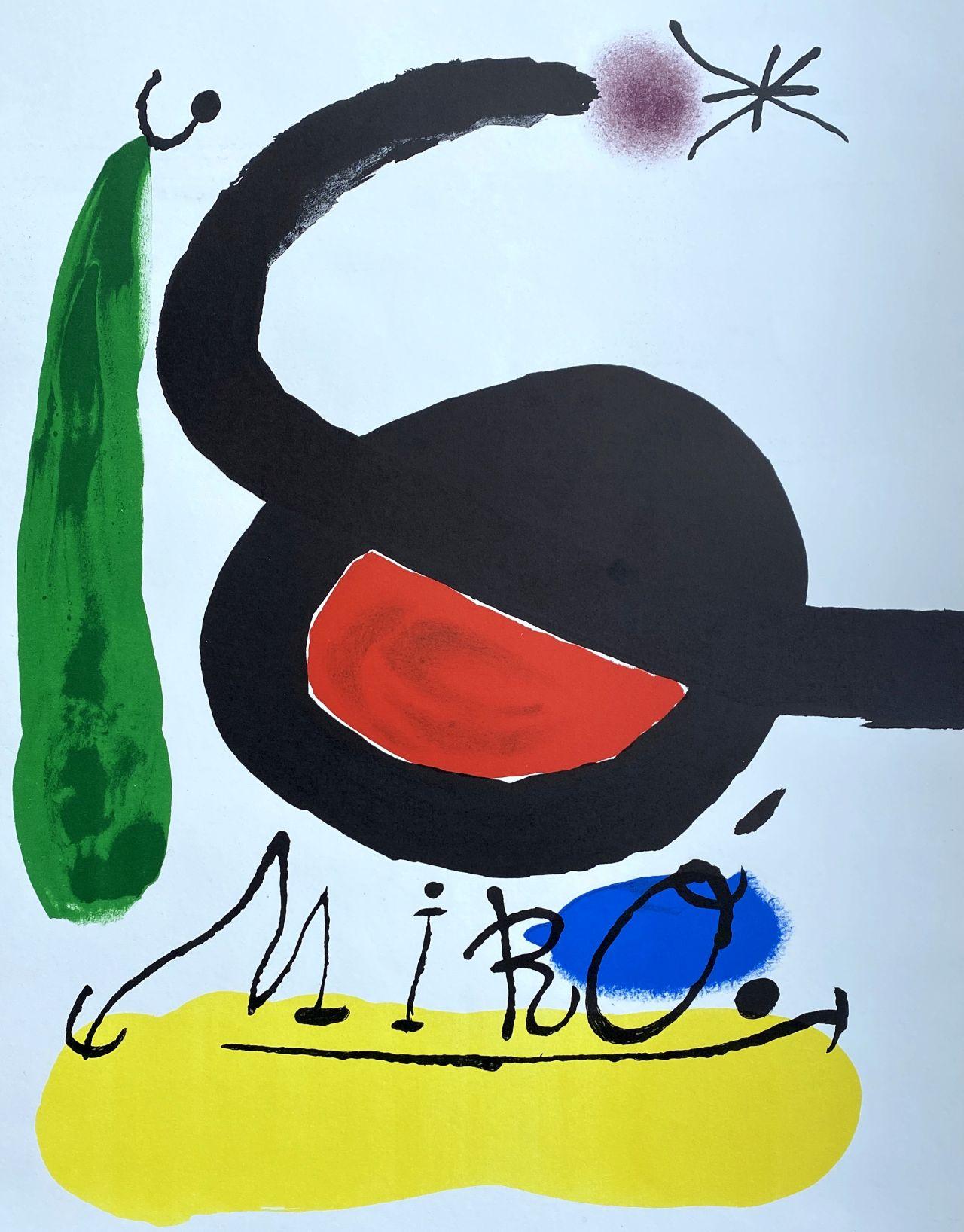Surrealist Bird - Colors Lithograph Signed in the Plate - 1971 - Print by Joan Miró