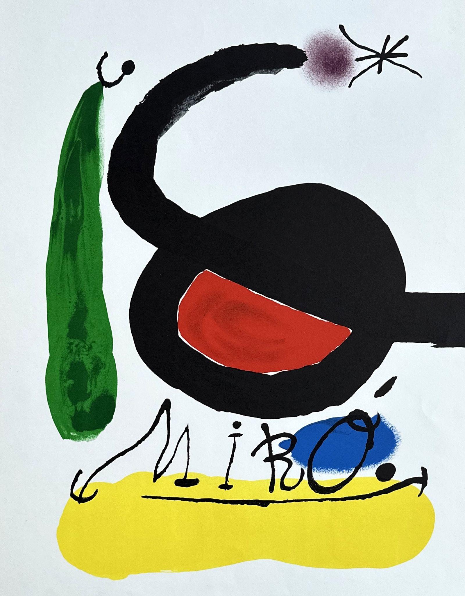 Oiseau surréaliste - Lithographie en couleurs signée dans l'assiette - 1971 - Print de Joan Miró