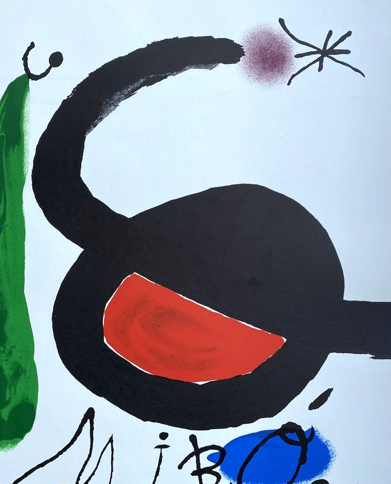 Surrealist Bird - Colors Lithograph Signed in the Plate - 1971 - Abstract Print by Joan Miró
