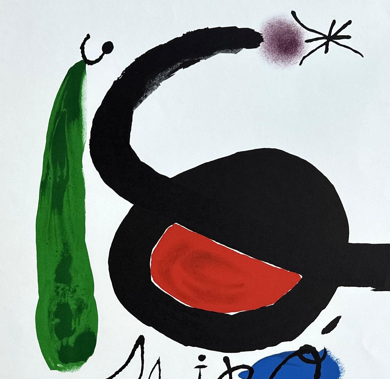 Oiseau surréaliste - Lithographie en couleurs signée dans l'assiette - 1971 - Abstrait Print par Joan Miró