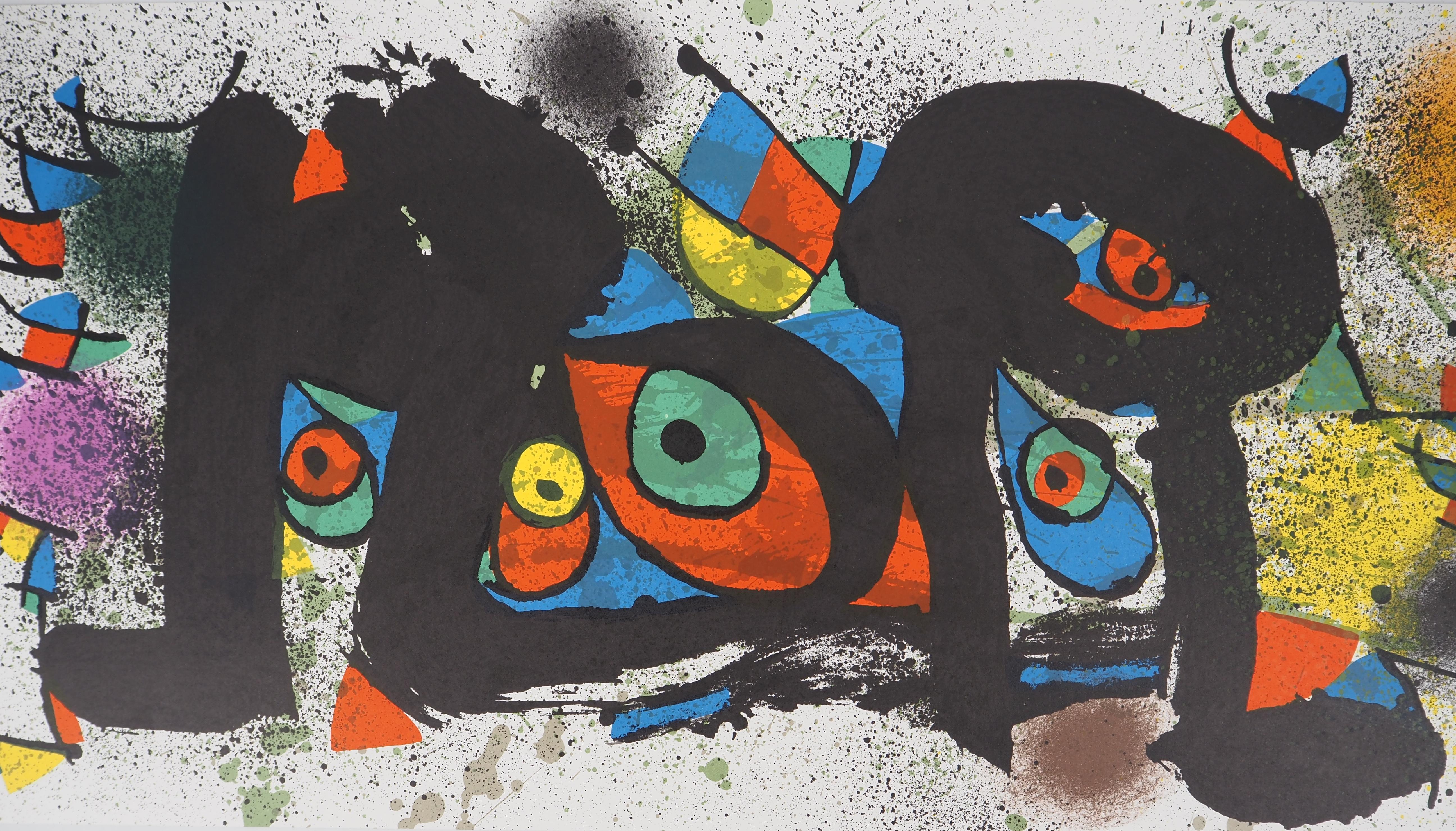 Surrealist Birds - Original Lithograph Signed in the Plate - Mourlot #948 - Print by Joan Miró