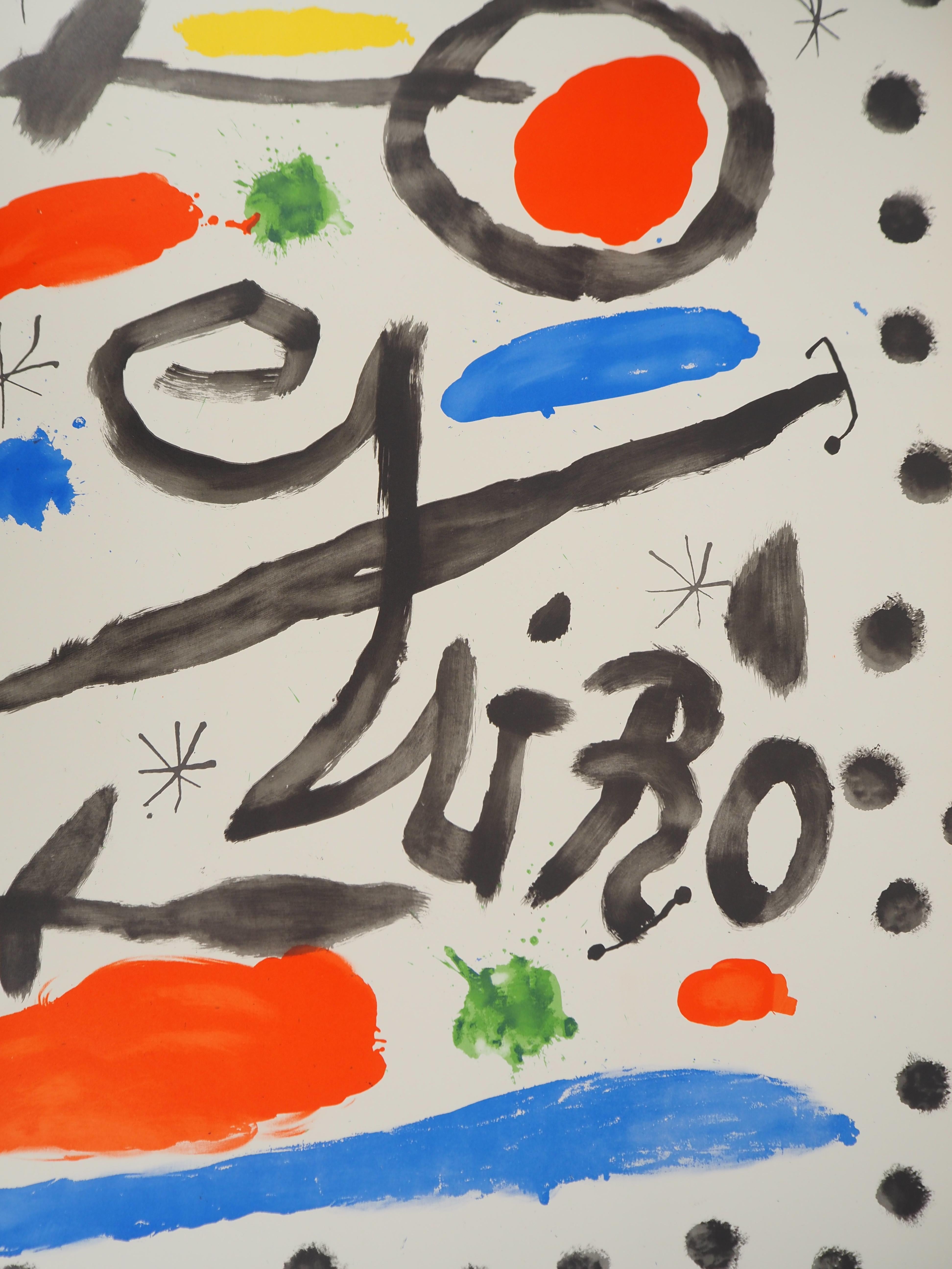 Joan Miro (1893-1983)
Surrealistische Komposition, 1964

Original-Farblithografie (Drucker Damià Caus)
Gedruckte Unterschrift auf der Platte
Auf Guarro Vellum 100 x 70 cm (ca. 40 x 28 Zoll)

REFERENZEN:
- Gesamtkatalog Miro Lithographe #355
-