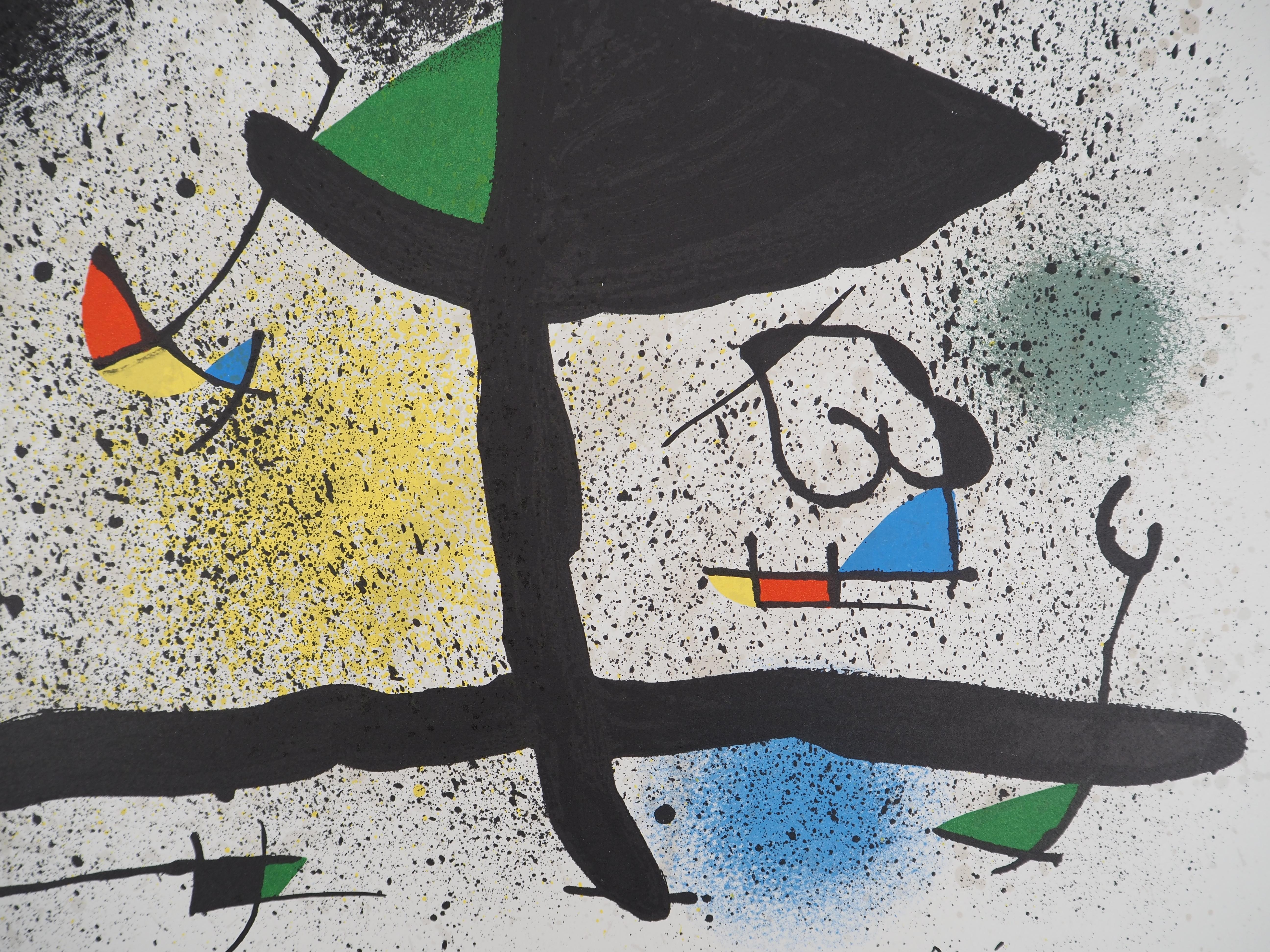 Surrealist Garden - Original Lithograph, Signed in the Plate - Mourlot 950 - Abstract Print by Joan Miró