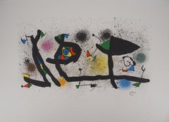Surrealist Garden - Original Lithograph, Signed in the Plate - Mourlot 950