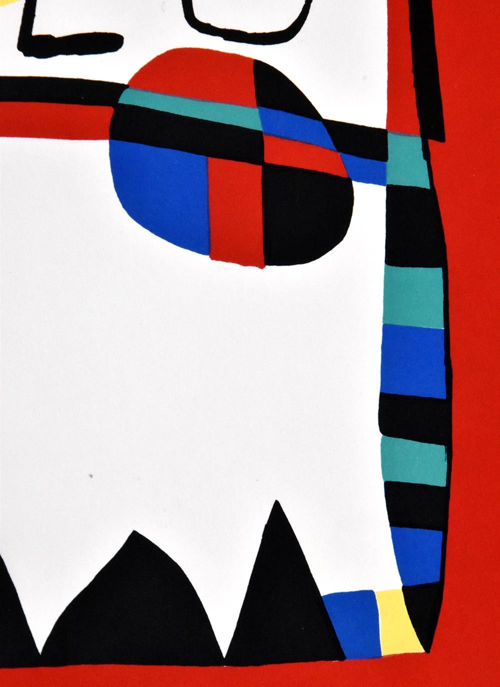 Terres de grand feu, 1956 - White Figurative Print by Joan Miró