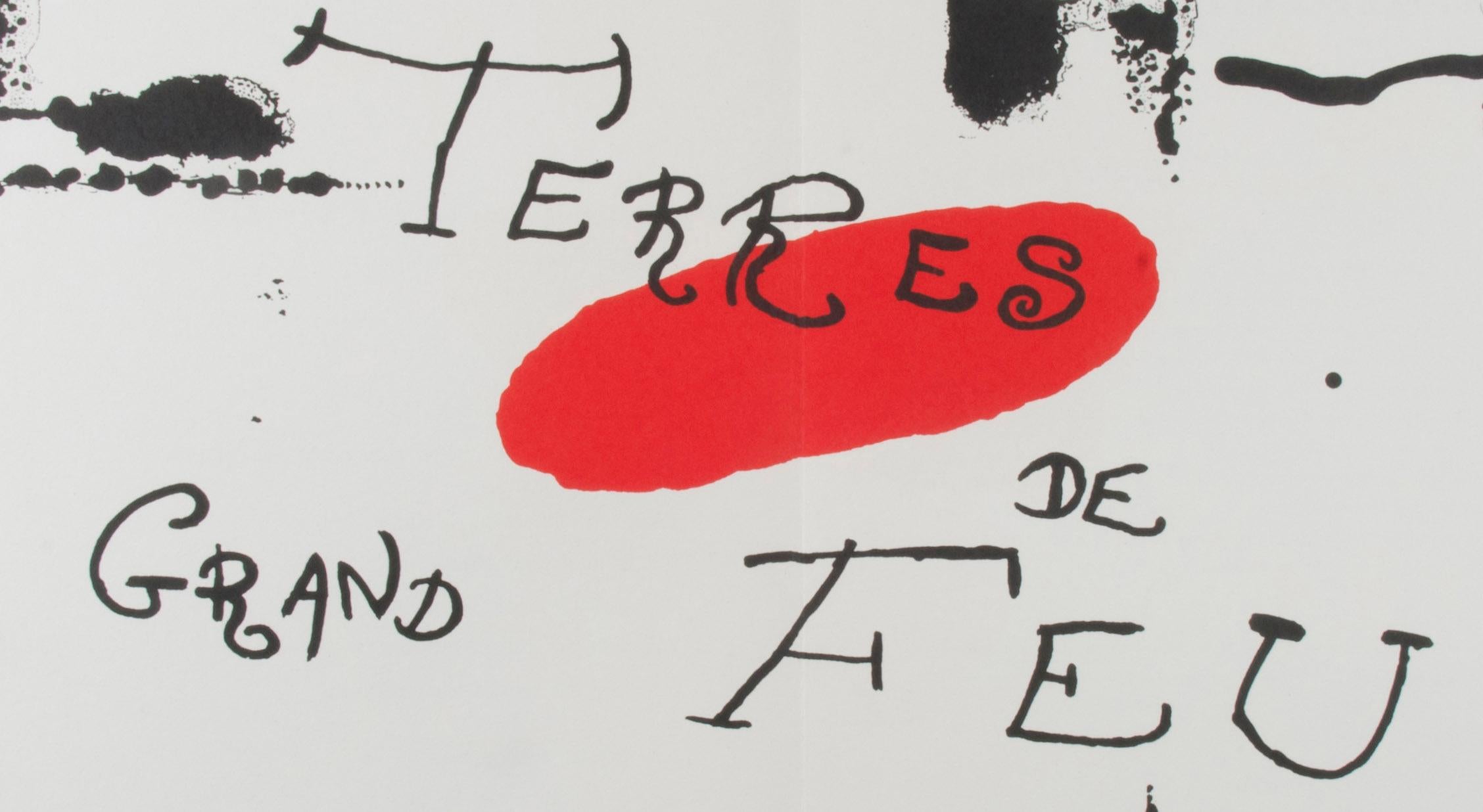 Terres de Grand Feu, (Le pays du grand feu) - Print de Joan Miró