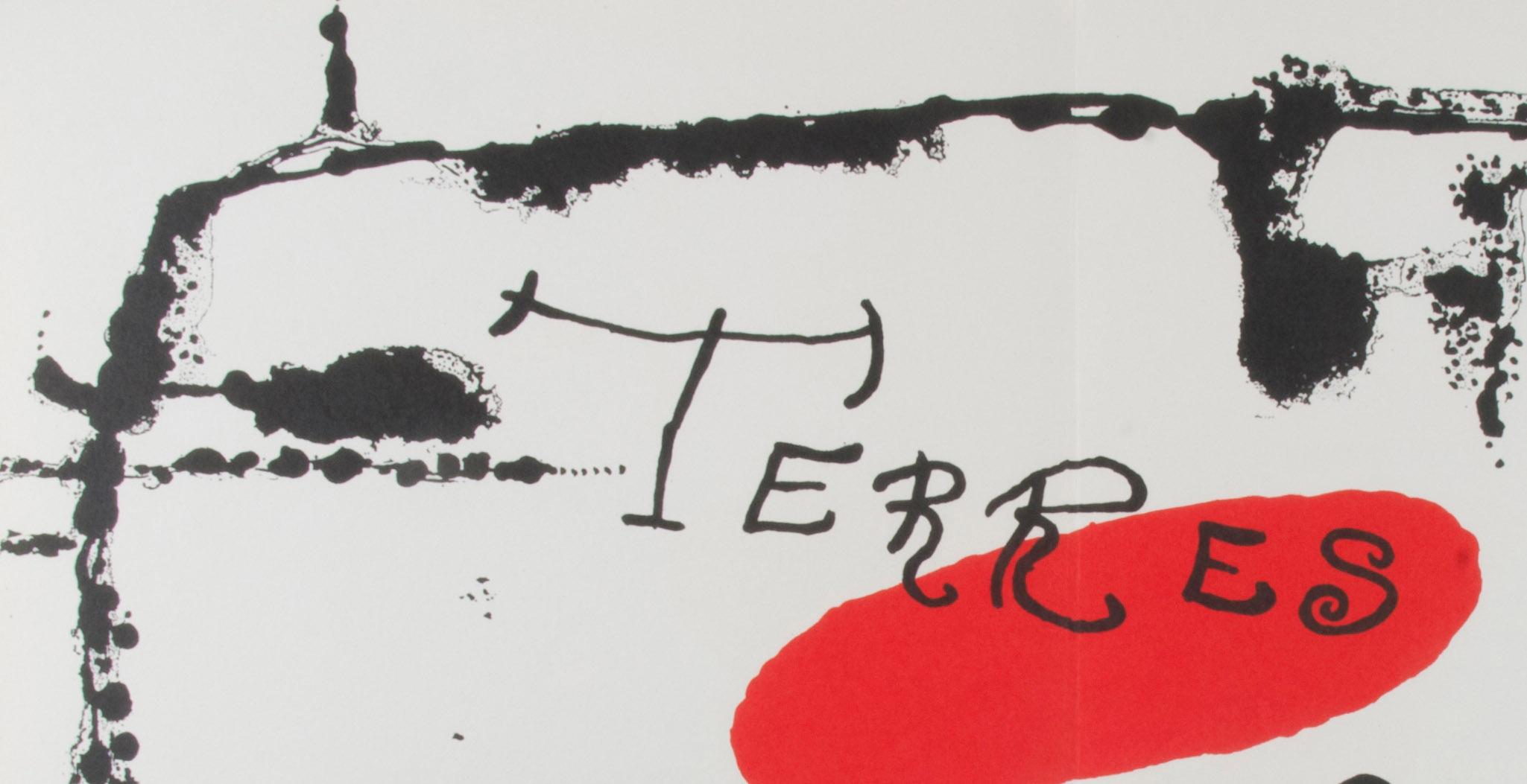 Terres de Grand Feu, (Le pays du grand feu) - Abstrait Print par Joan Miró