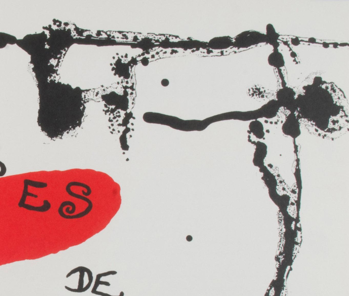 Terres de Grand Feu, (Land of Great Fire) - Gray Abstract Print by Joan Miró