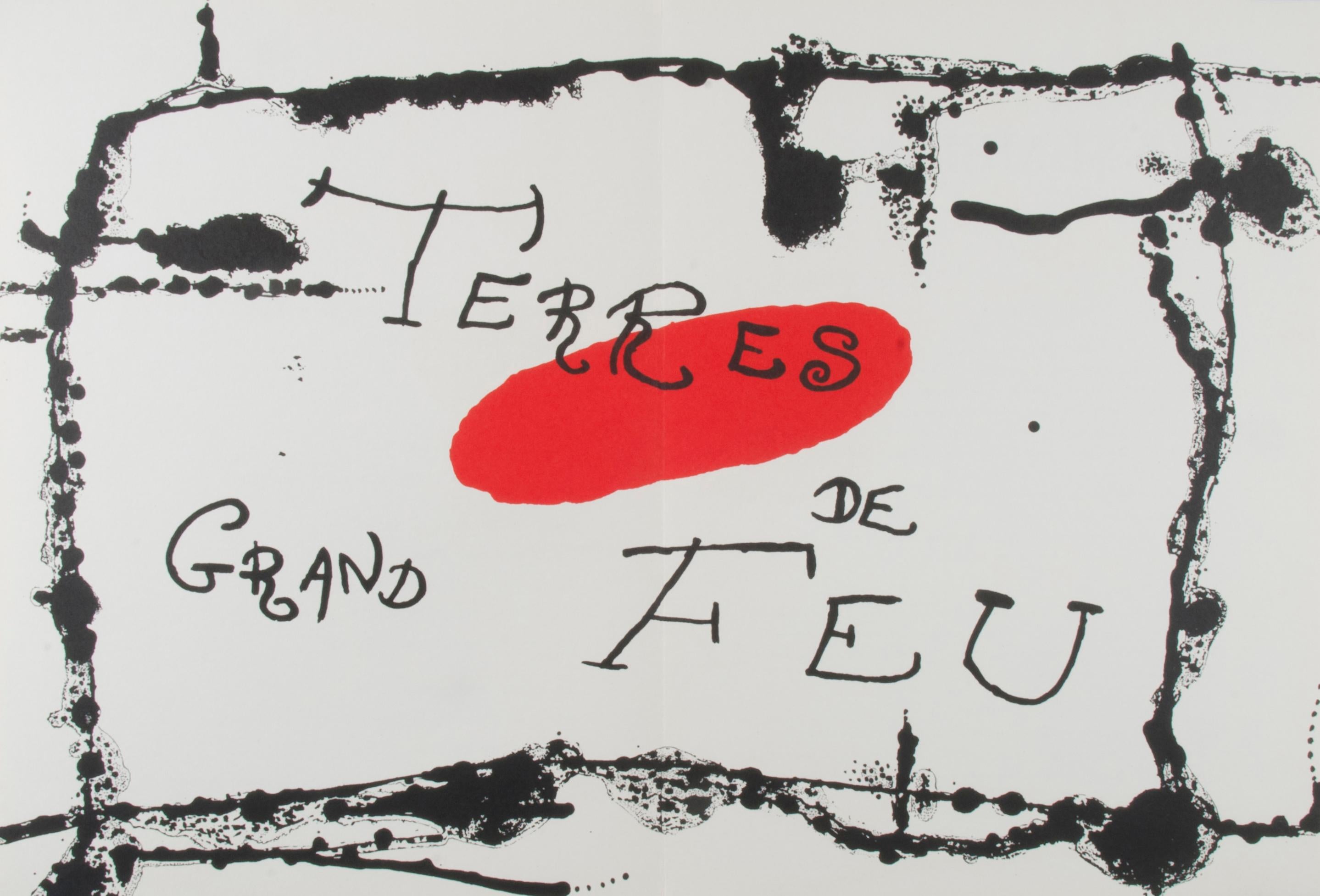Abstract Print Joan Miró - Terres de Grand Feu, (Le pays du grand feu)