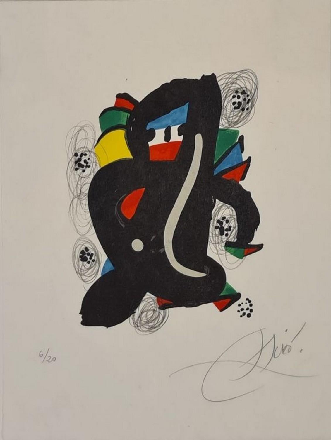 Joan Miró Abstract Print - The acid melody 