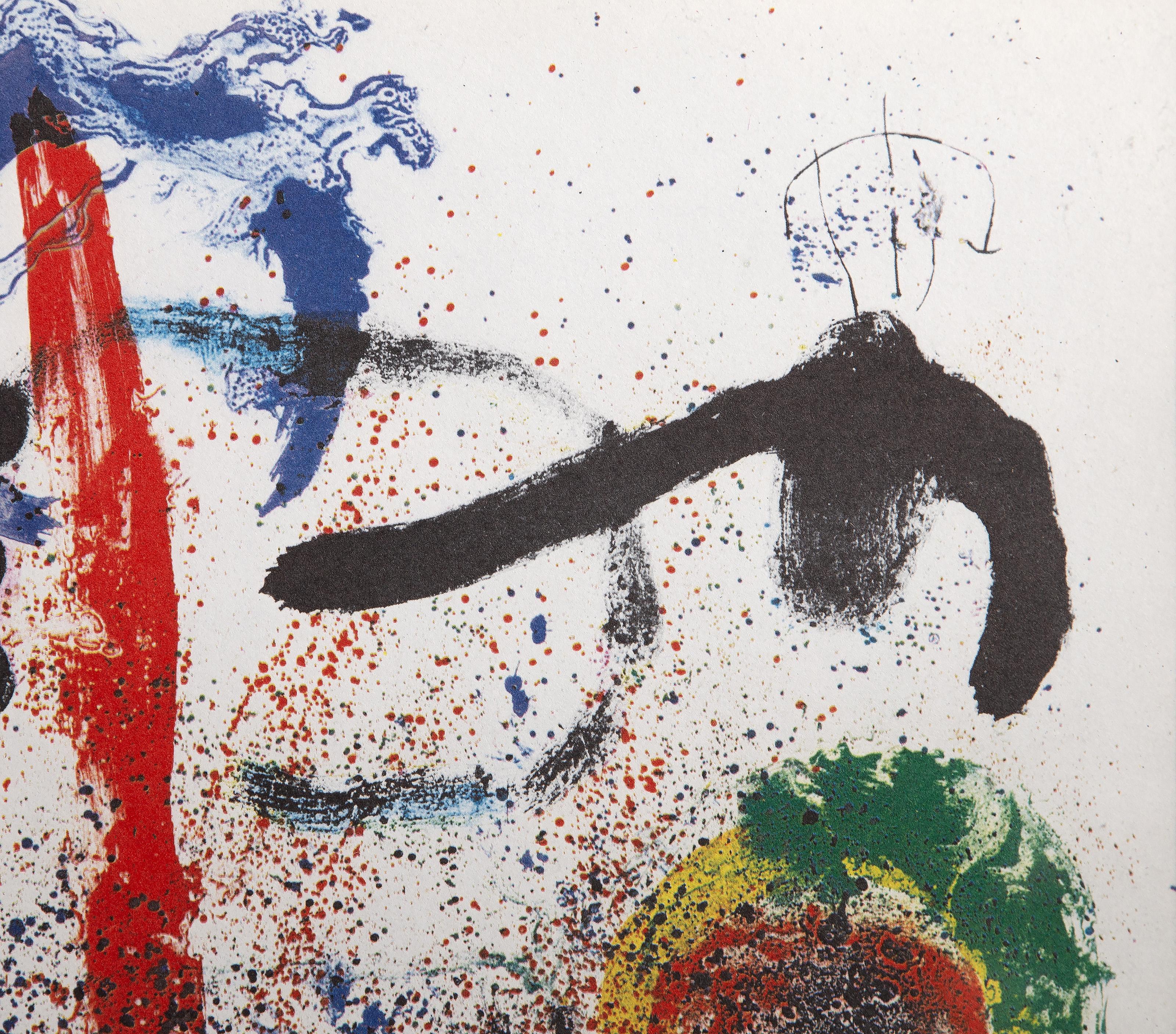La cascata da Indelible Miro, litografia offset surrealista di Joan Mirò - Print di Joan Miró