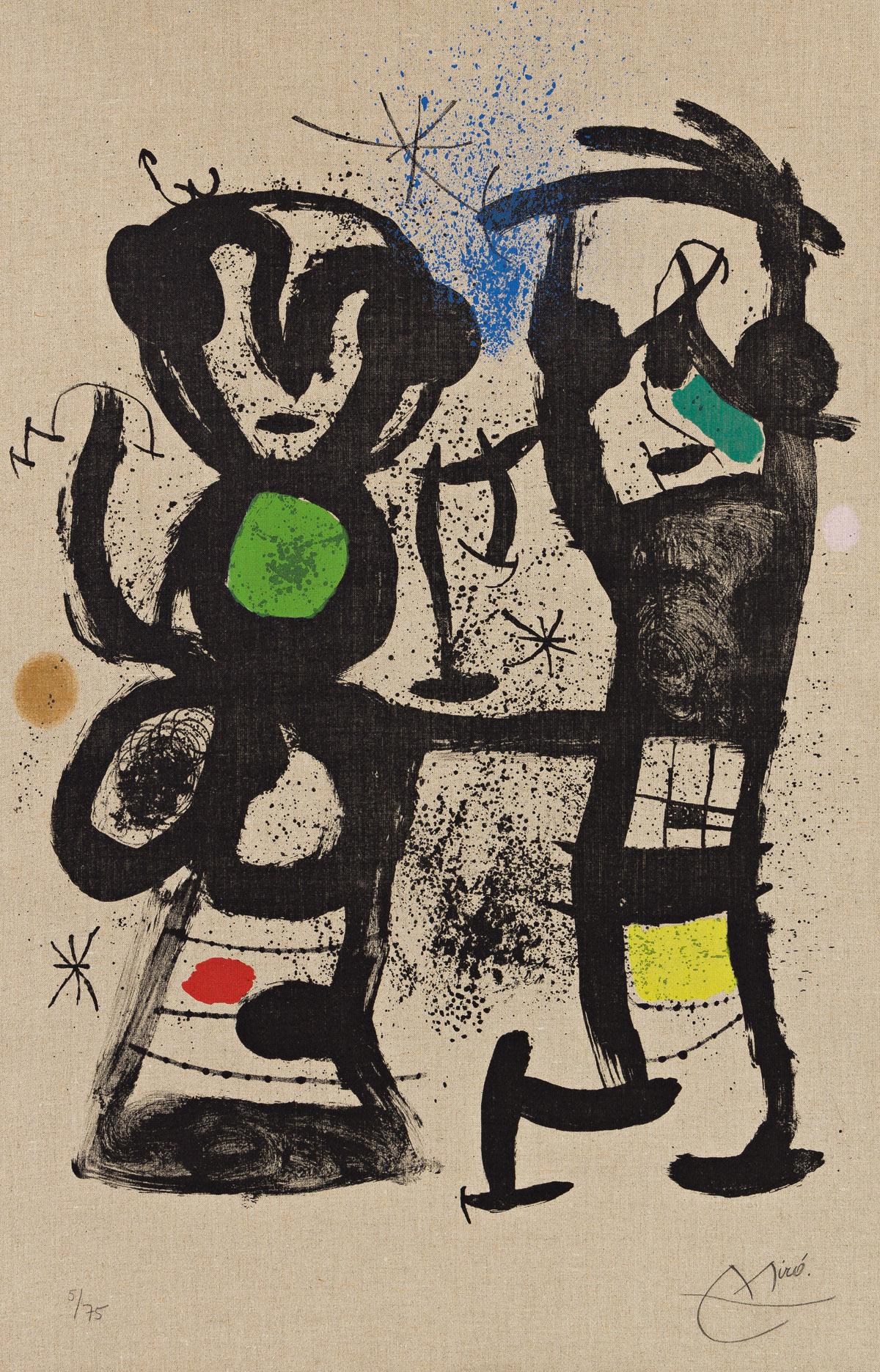 Joan Miró Abstract Print - The Conversation